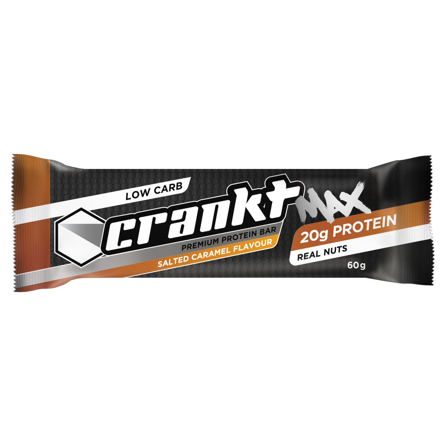 Crankt Max Premium Protein Bar Salted Caramel, 60 Gram