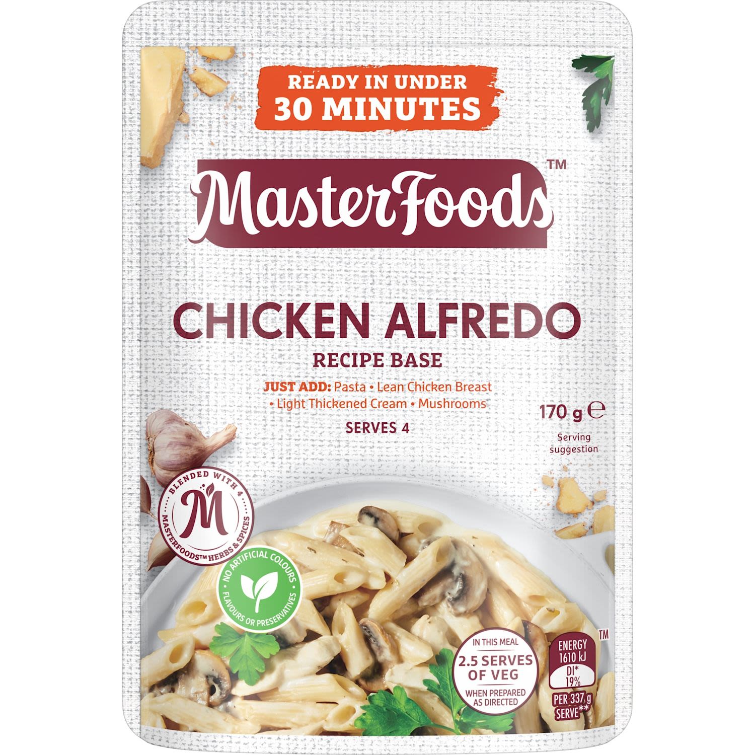 MasterFoods Chicken Alfredo Stove Top Recipe Base