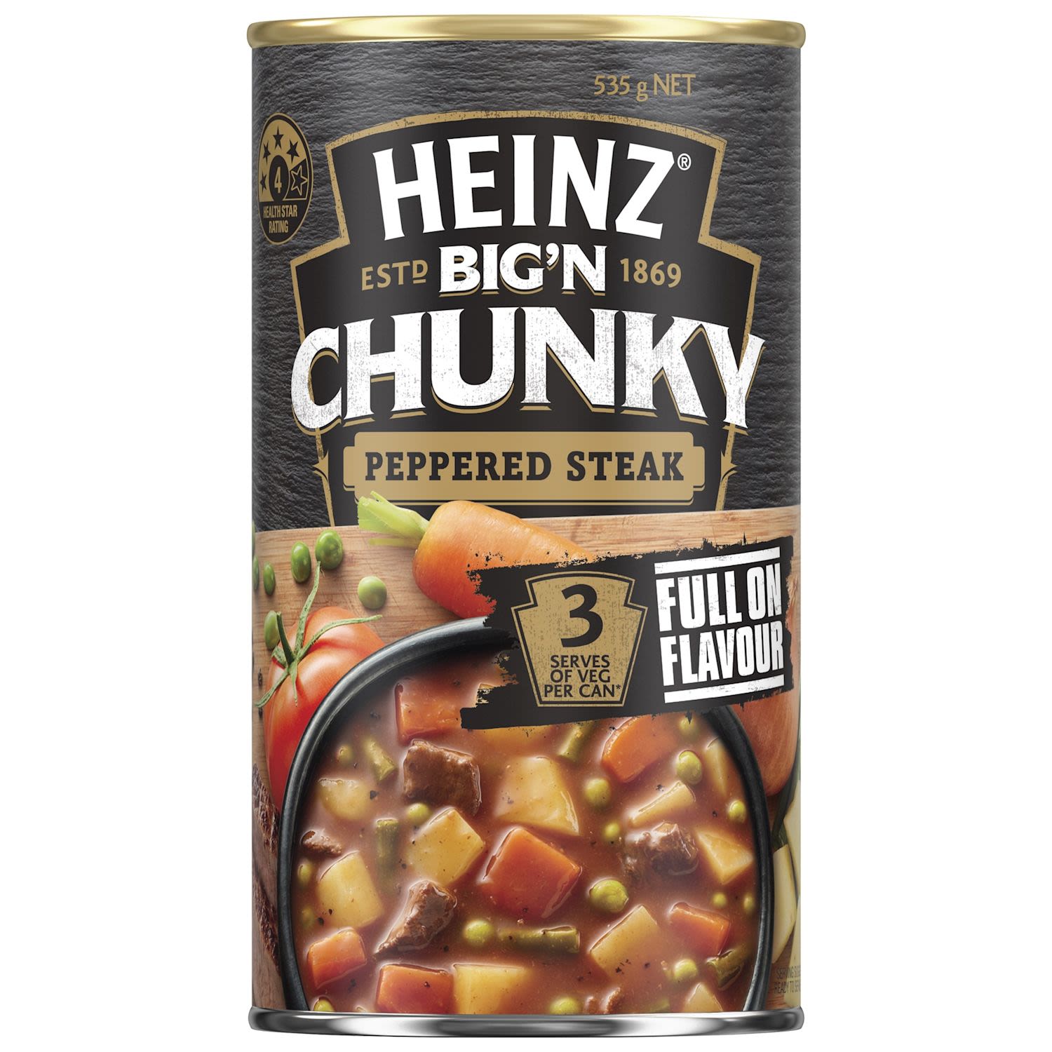 Heinz Big N Chunky Canned Soup Peppered Steak