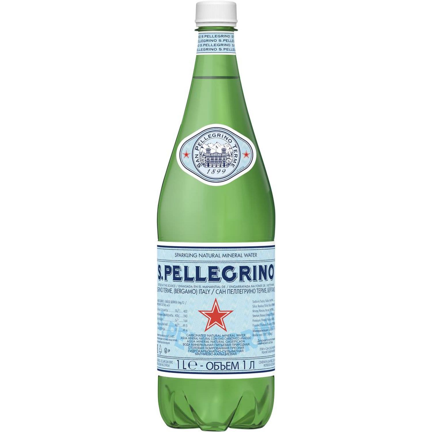 San Pellegrino Sparkling Mineral Water, 1 Litre