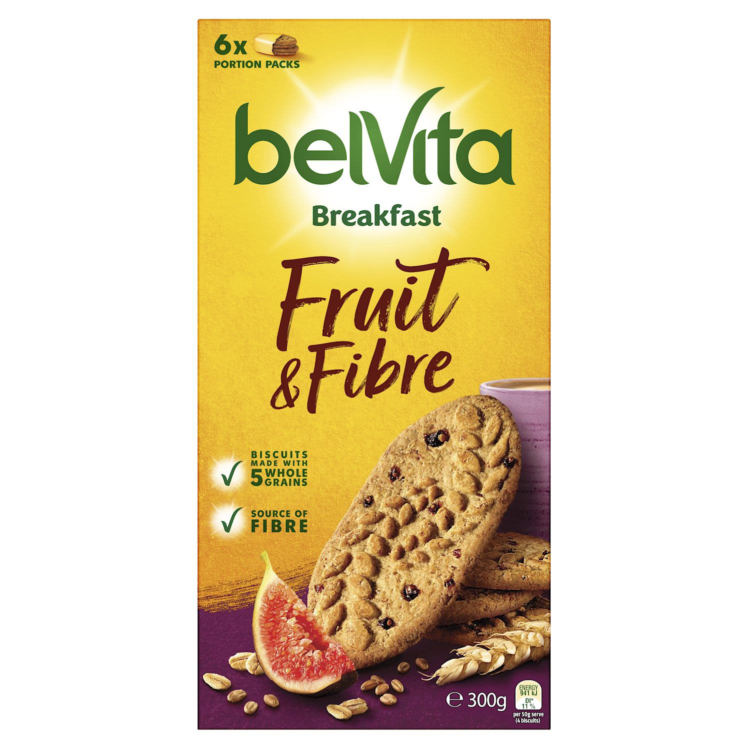 Brigthen your morning with...
belVita Breakfast
Enjoy the delicious and nutritious taste of 5 wholegrains with pieces in a wholesome biscuit.
Gently baked to perfection providing a source of fibre with no artificial colours or flavours.
The flavour you look forward to every morning, making them the feel-good, taste-good, start you're looking for enabling you to be the best you. Always. <br /> <br />