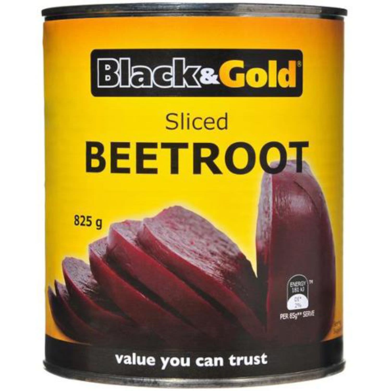 Black & Gold Sliced Beetroot, 825 Gram