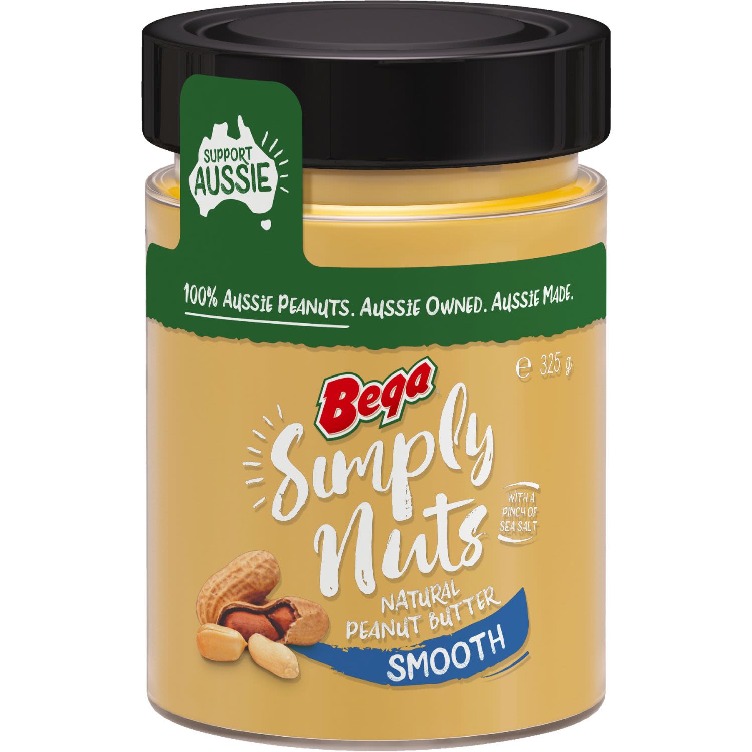 Bega Simply Nuts Smooth Peanut Butter, 325 Gram