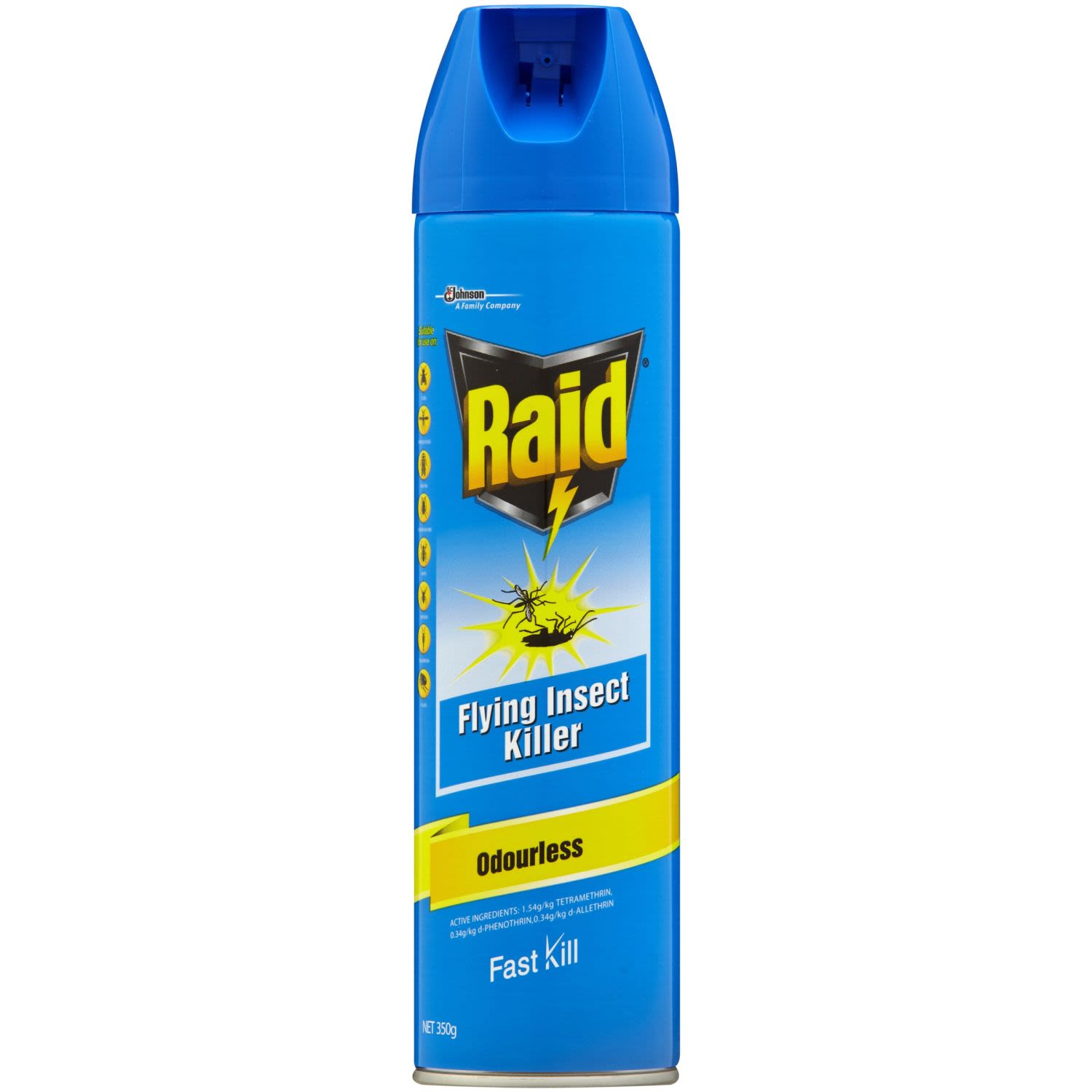 Raid Odourless Flying Insect Killer Aerosol, 350 Gram
