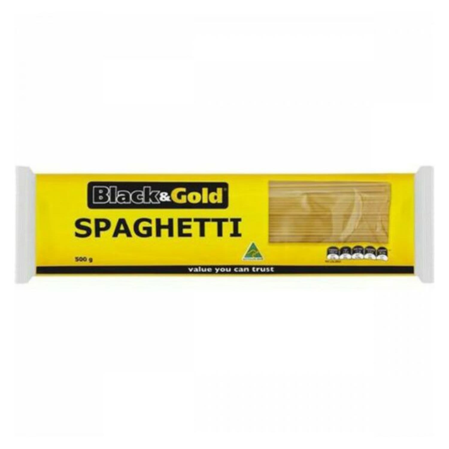 Black & Gold Spaghetti, 500 Gram