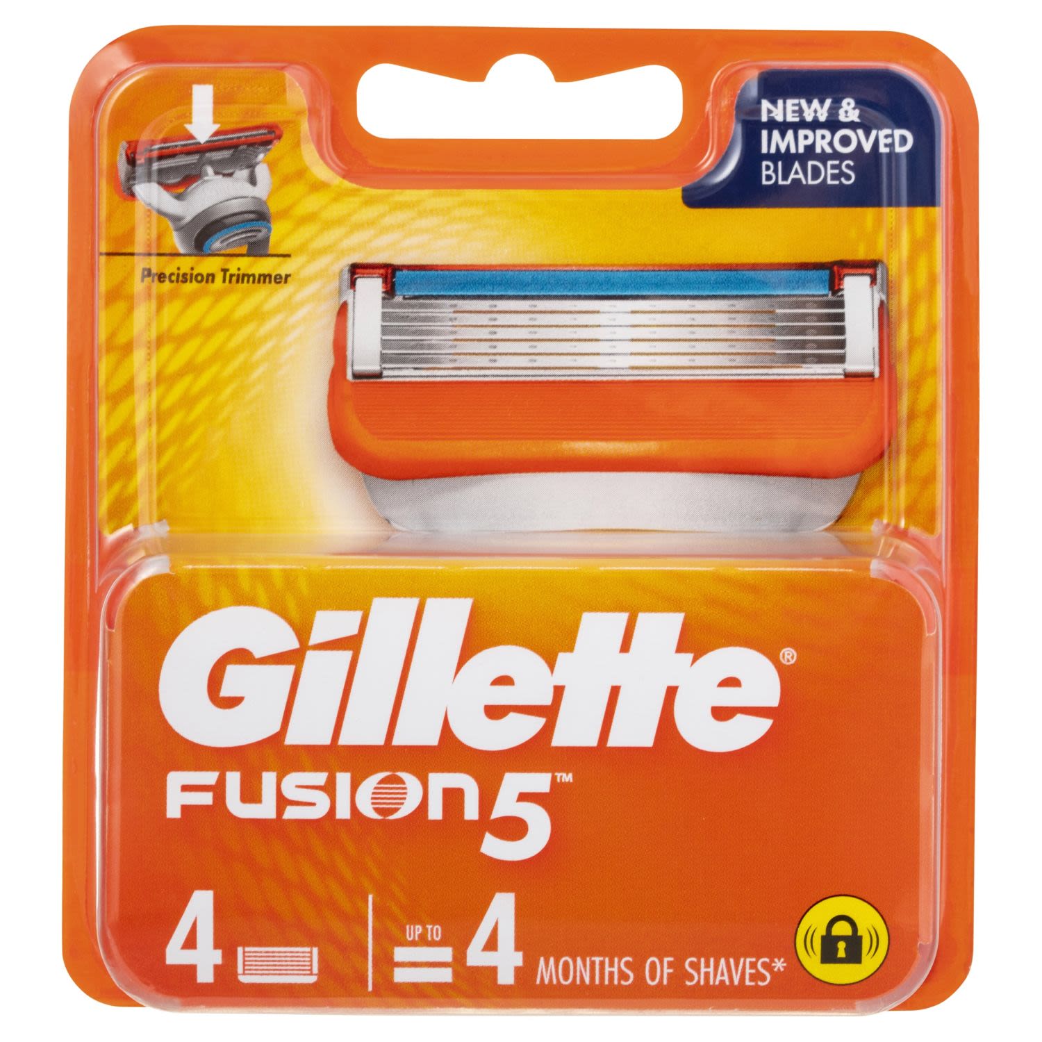 Gillette Fusion Shaving Blade Refill Manual, 4 Each