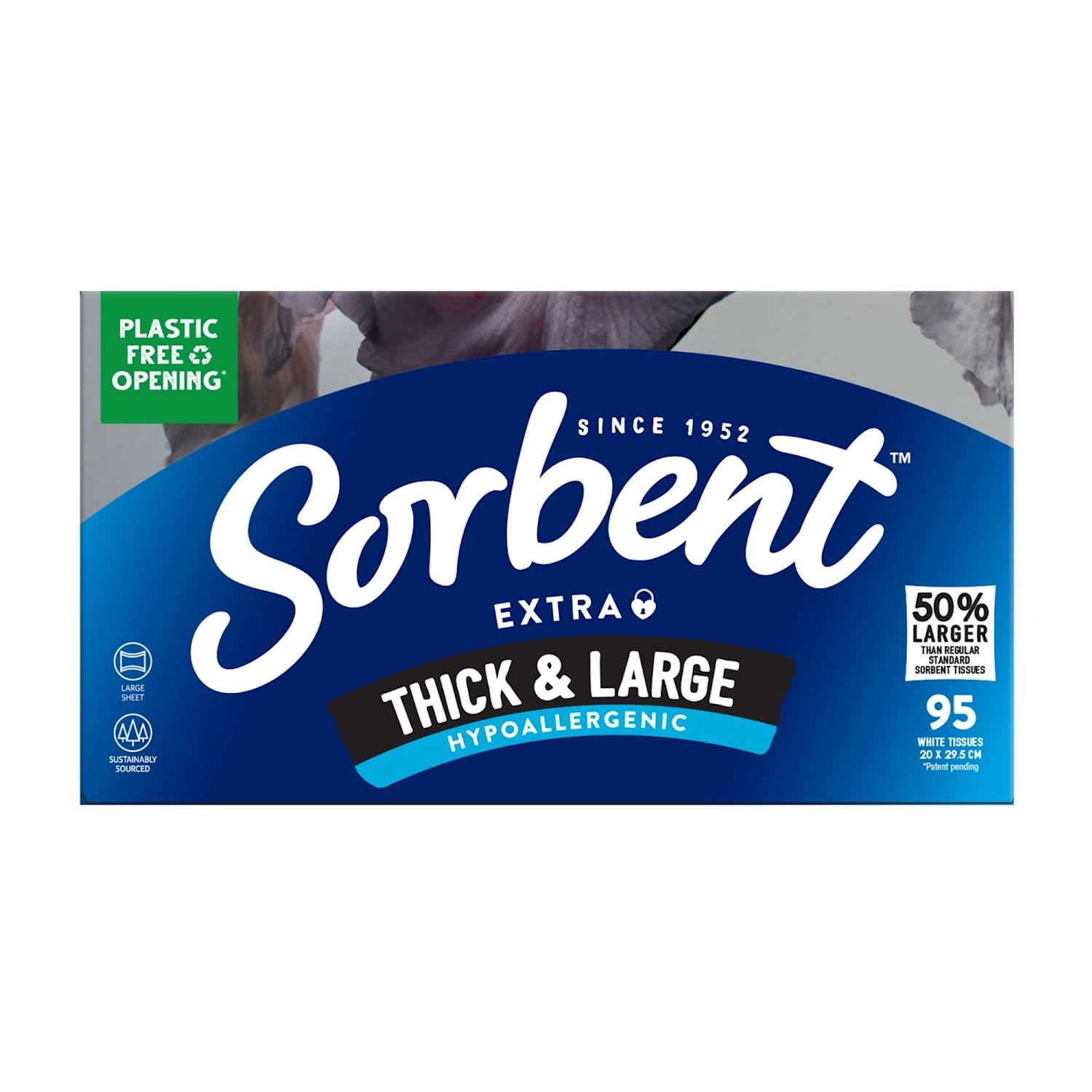 Sorbent Hypo-Allergenic 95 Facial Tissue Thick & Large