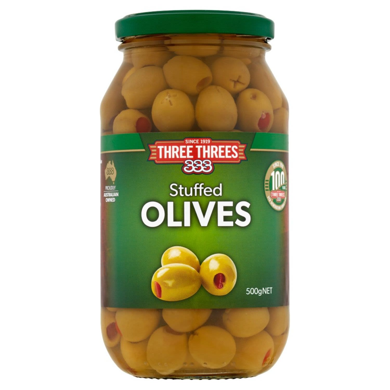 Three Threes Olives Stuffed