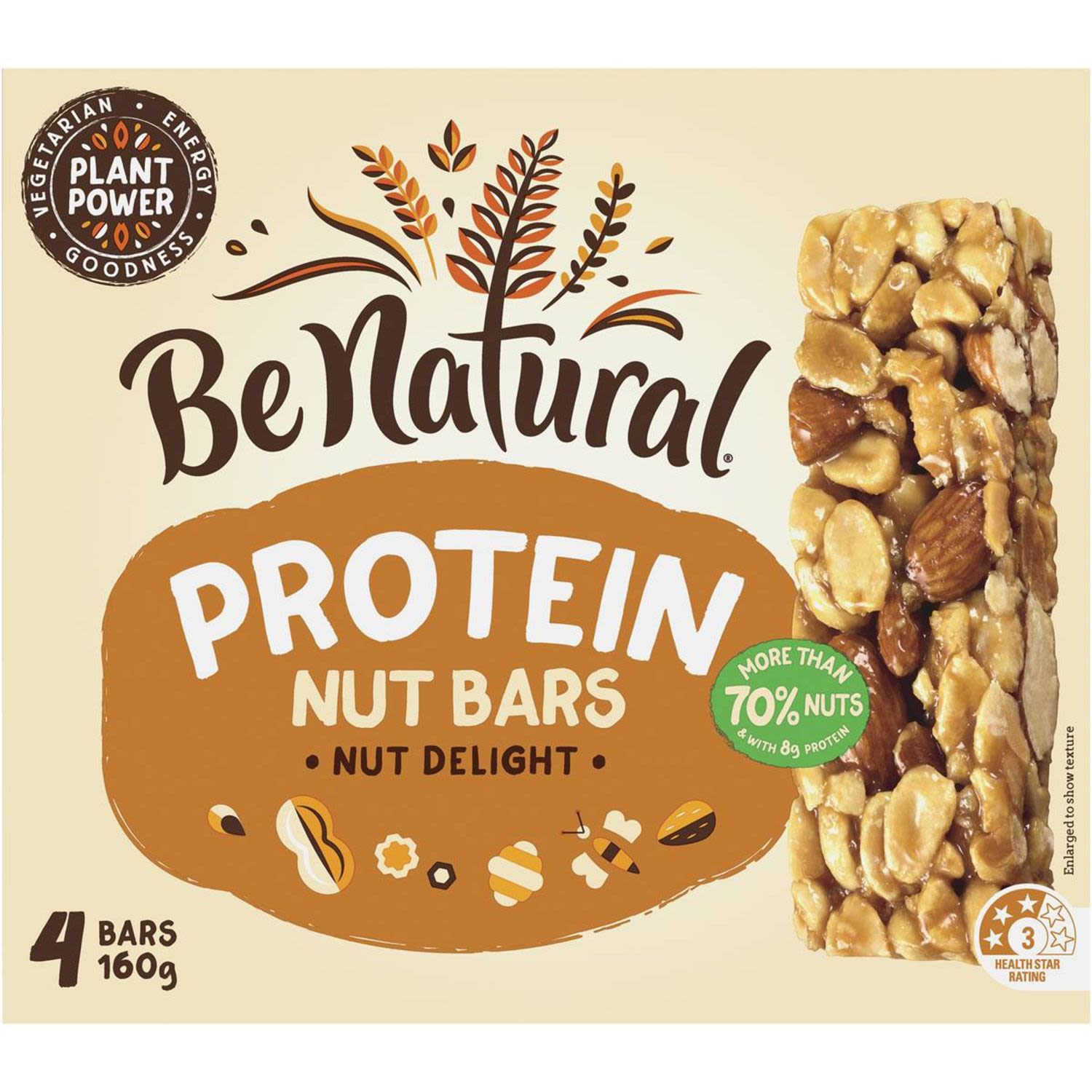 Be Natural Nut Delight Protein Snack Bars, 160 Gram