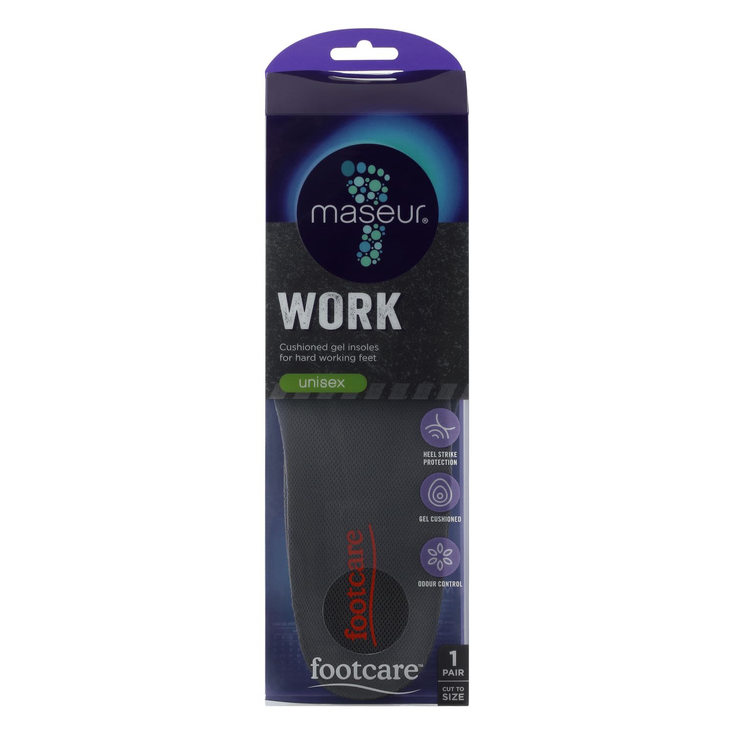 Footcare Work Insoles, 1 Each