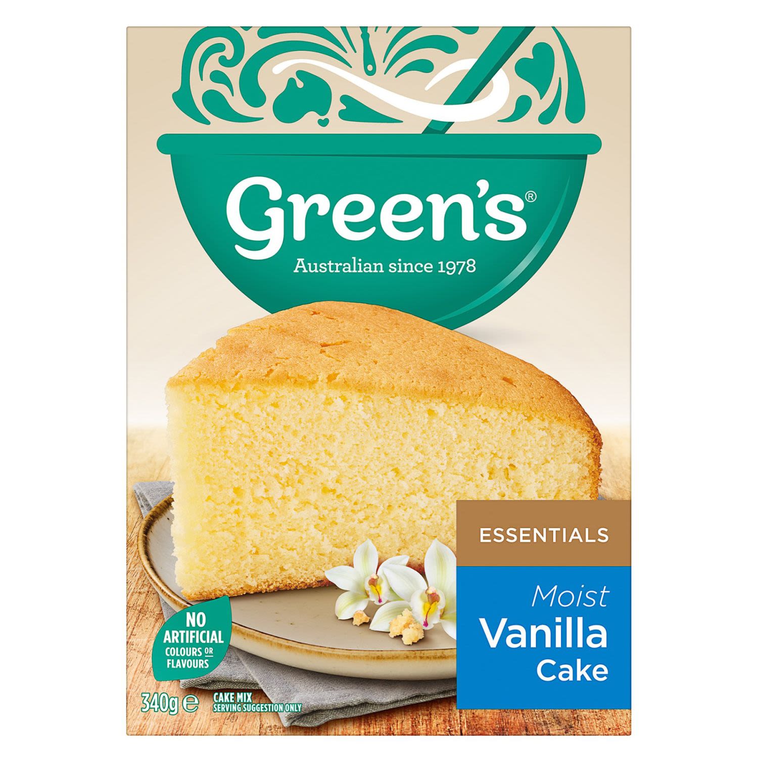 Green's Essential Vanilla Cake Mix, 340 Gram