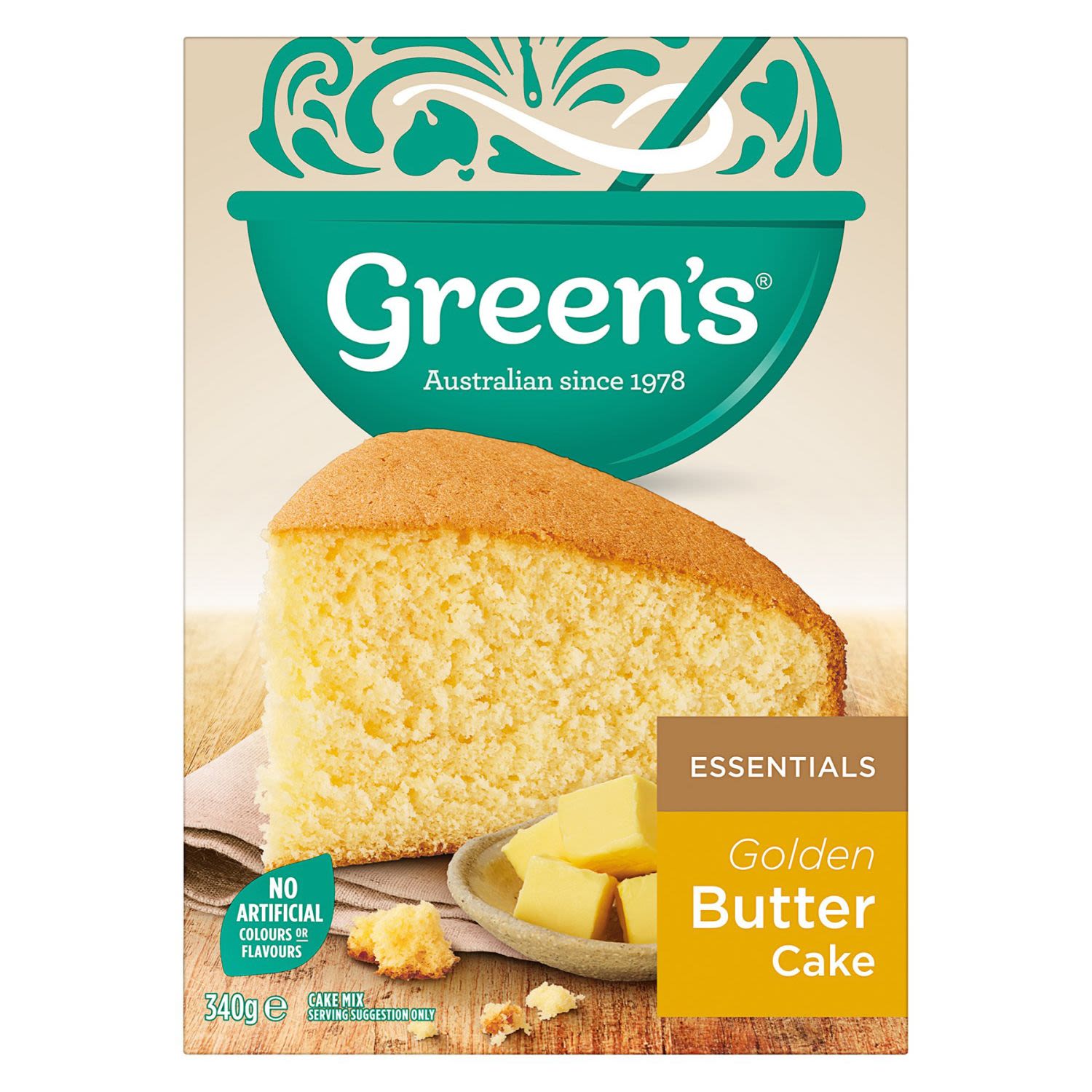 Green's Essential Butter Cake Mix, 340 Gram