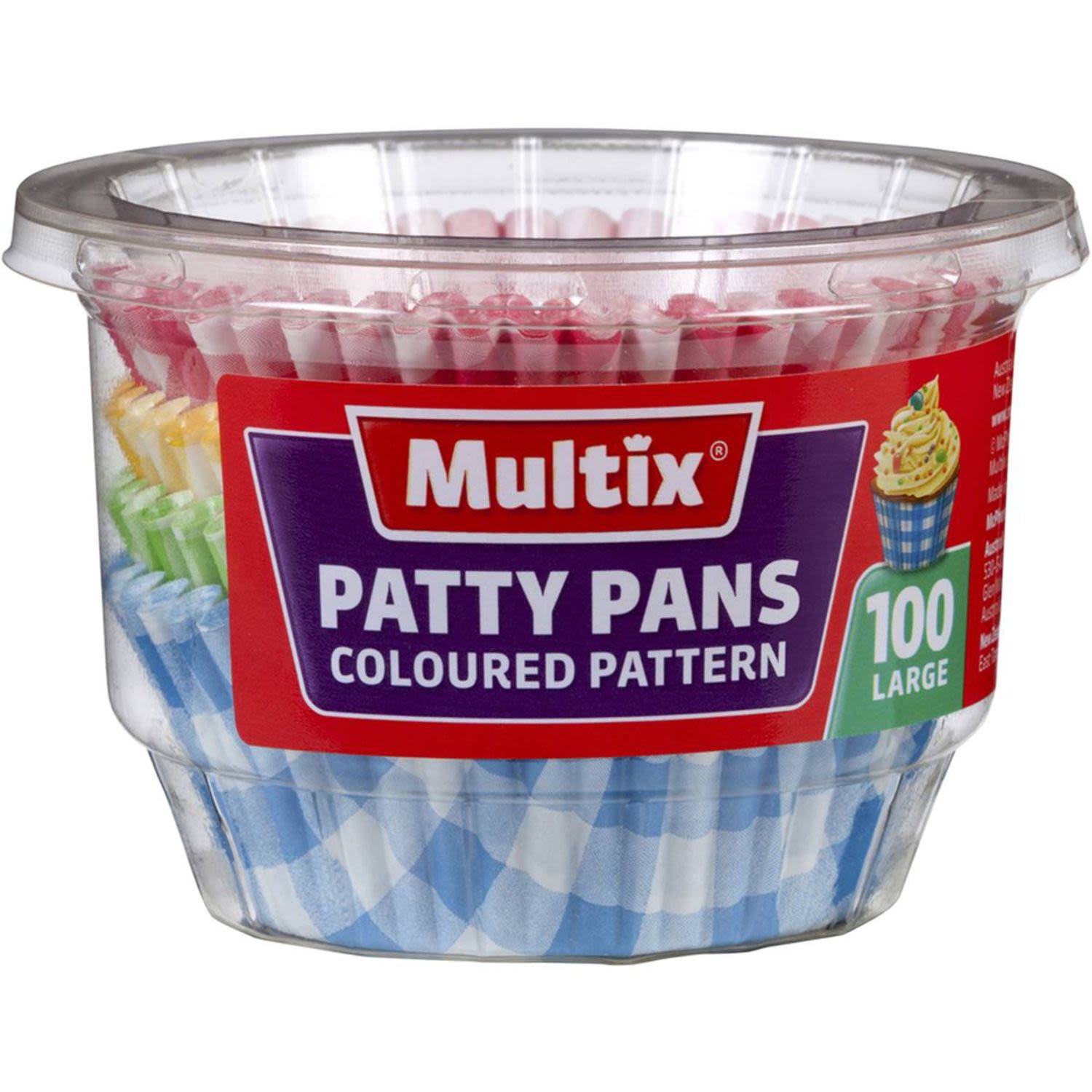 Multix Large Printed Patty Pans, 100 Each