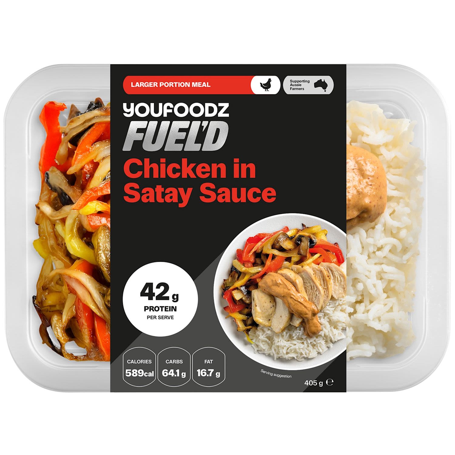 Youfoodz Fuel'D Chicken In Satay Sauce