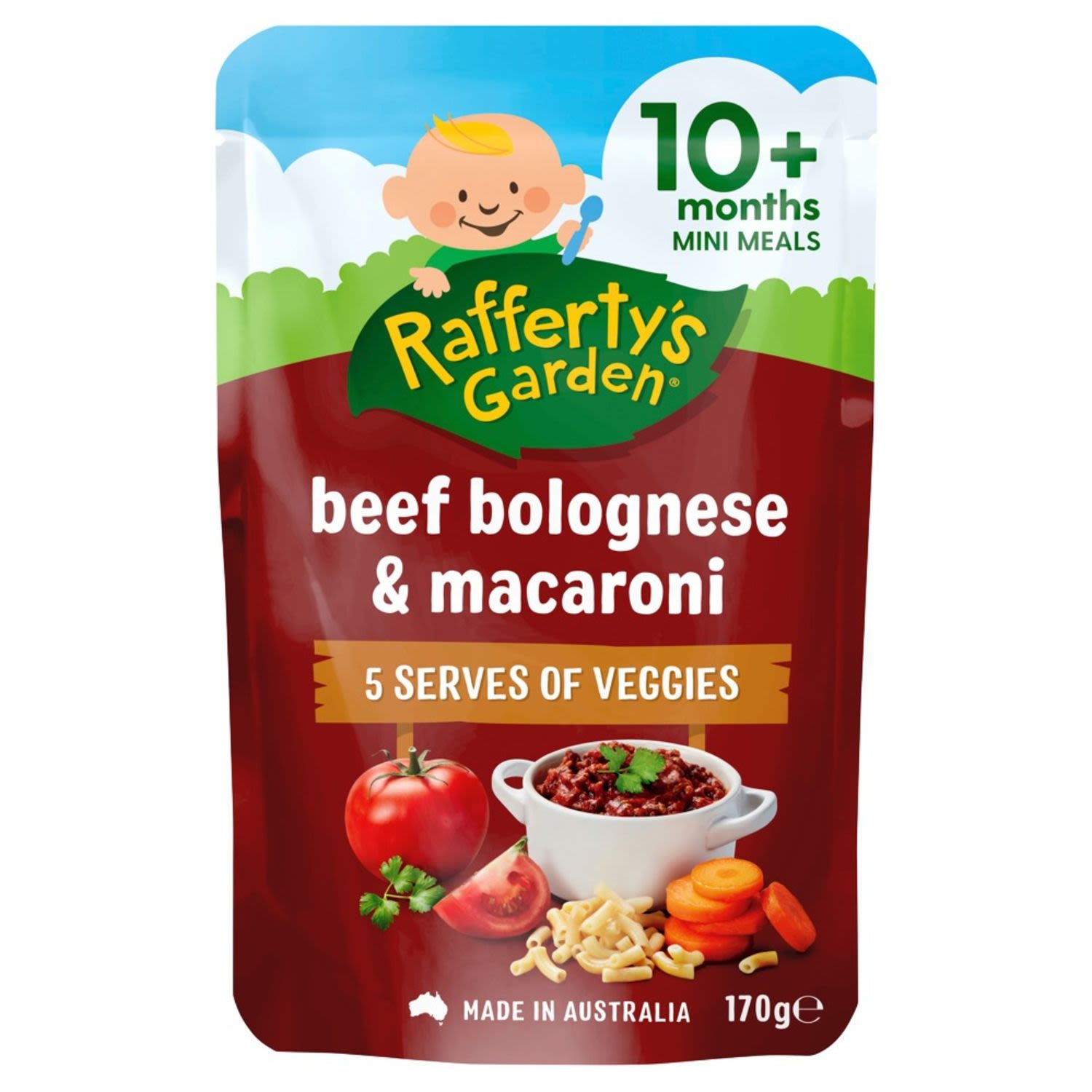 Rafferty's Garden Baby's Bolognese with Macaroni 10+ Months Baby Food, 170 Gram