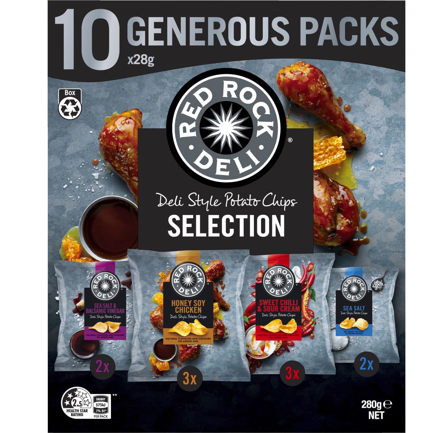 Red Rock Deli Style Potato Chips Selection, 10 Each
