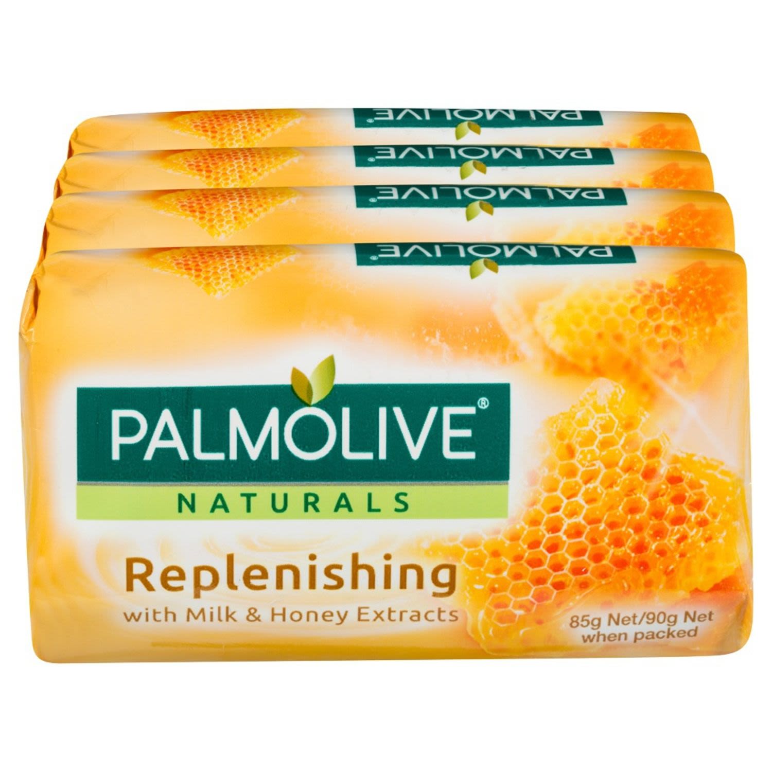 Palmolive Naturals Bar Soap Replenishing Milk & Honey, 4 Each