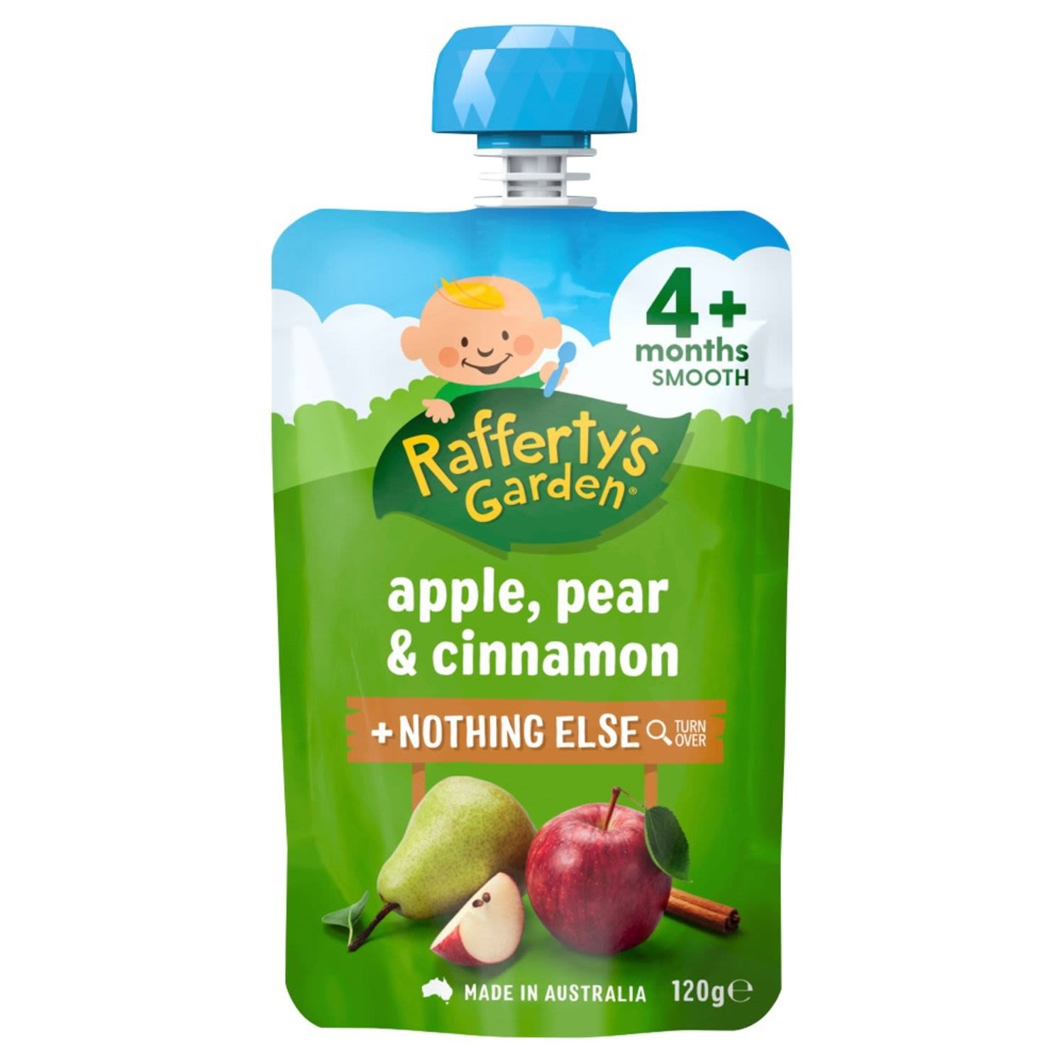 Rafferty's Garden Food 4 Months+ Apple, Pear & Cinnamon, 120 Gram