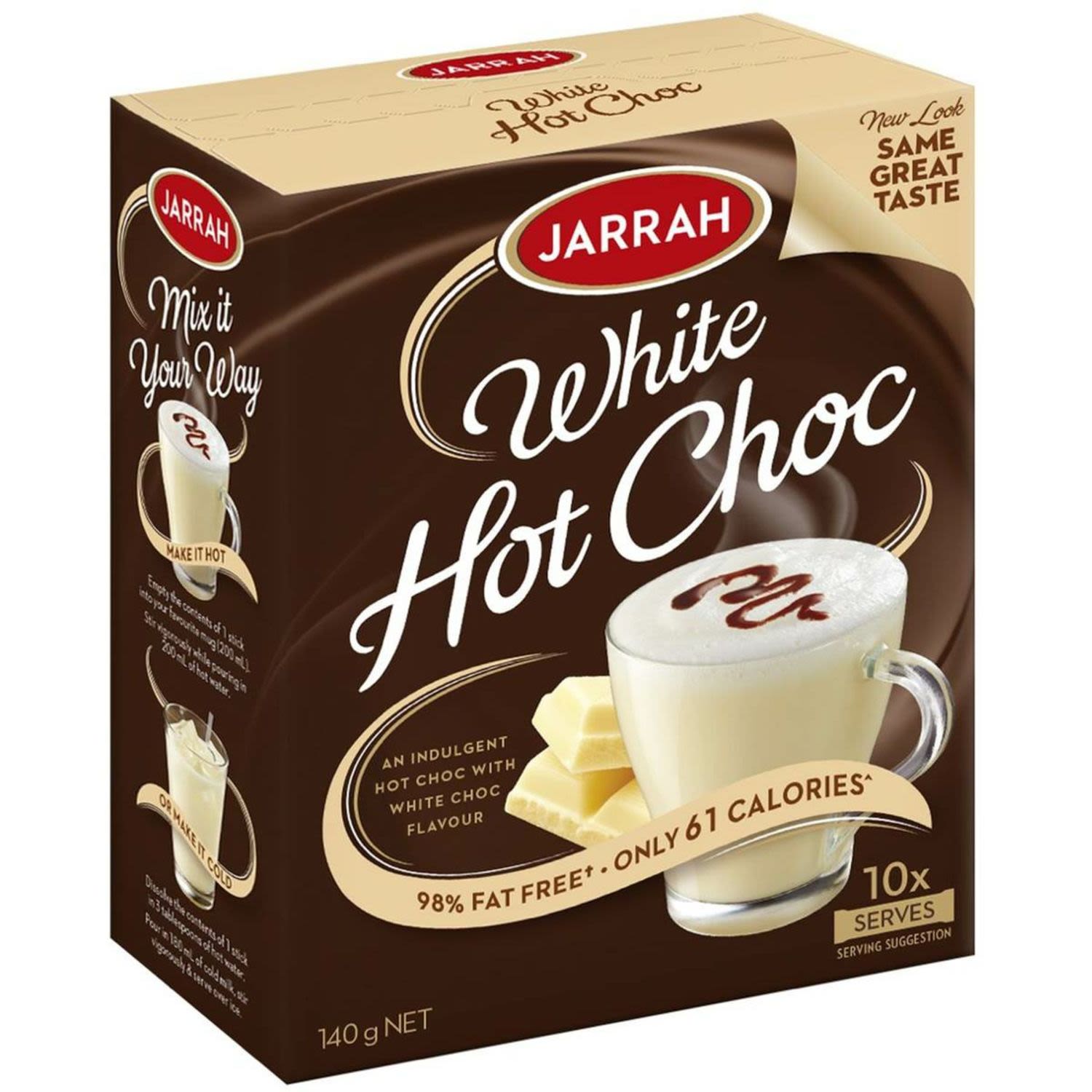 Jarrah Hot White Chocolate Sachets, 10 Each