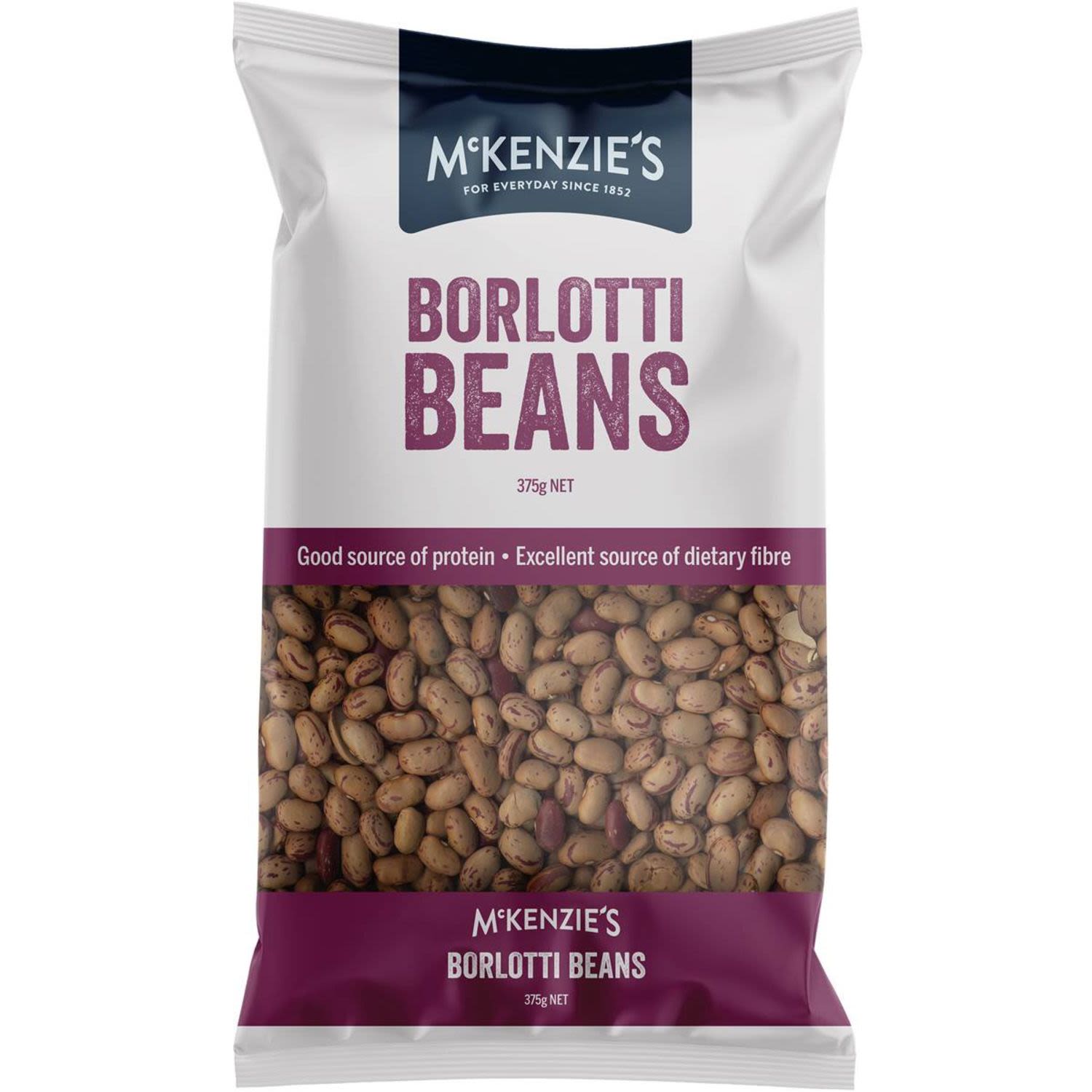 McKenzie's Dried Veg Borlotti Beans, 375 Gram