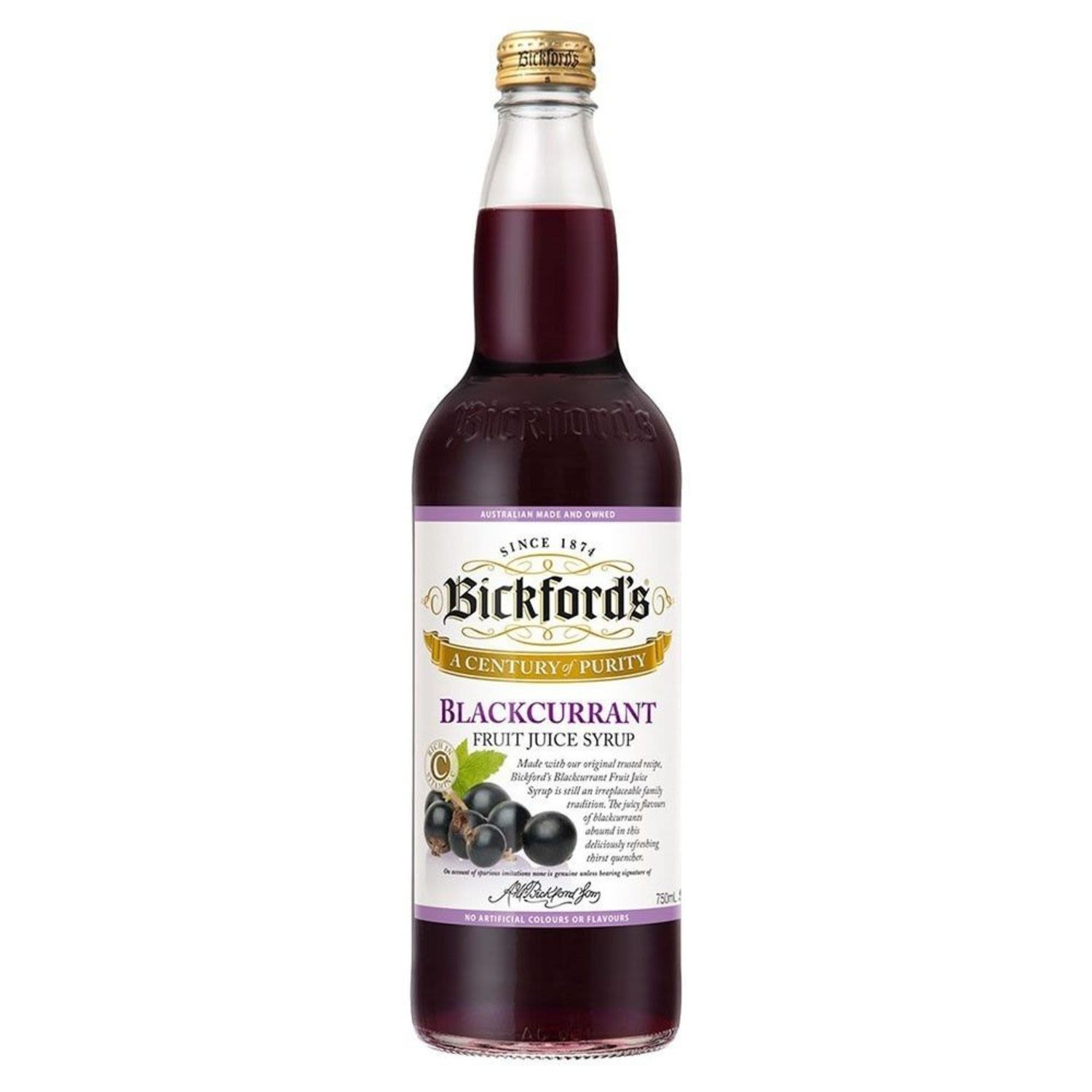 Bickford's Blackcurrant Syrup, 750 Millilitre