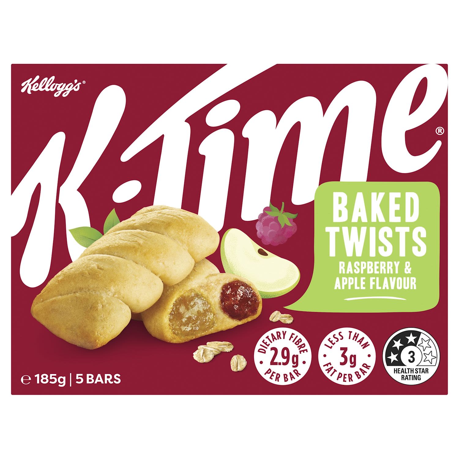 Kellogg's K-Time Baked Twists Raspberry & Apple Flavour