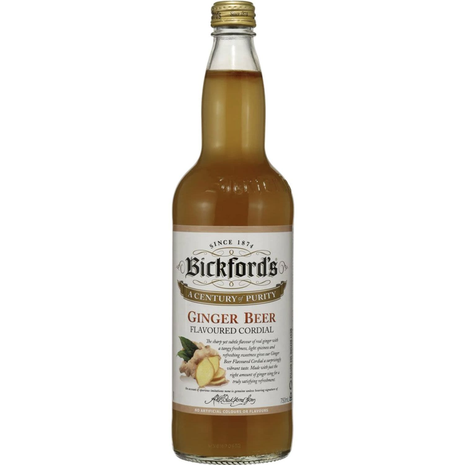 Bickford's Ginger Beer Cordial, 750 Millilitre