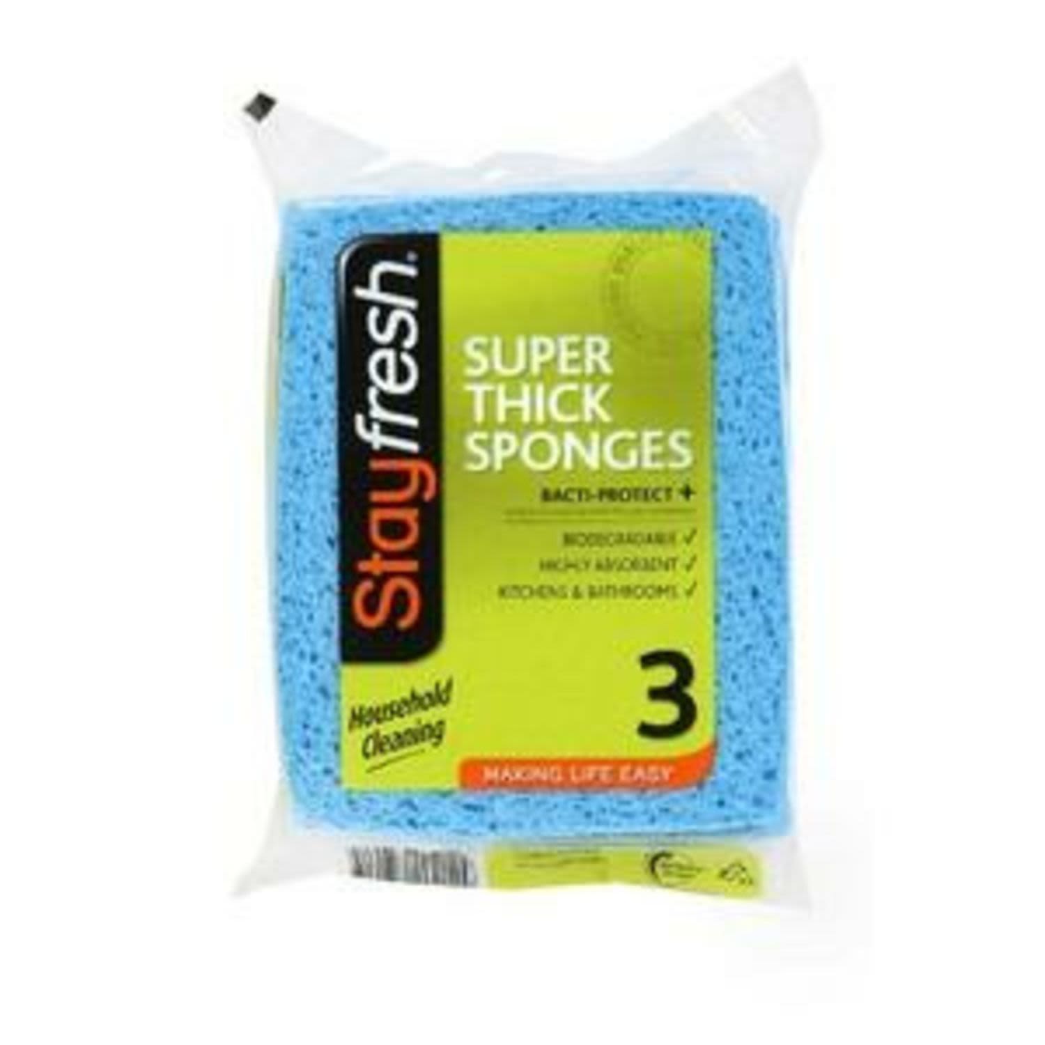 Stay Fresh Anti Bacterial Thick Sponge