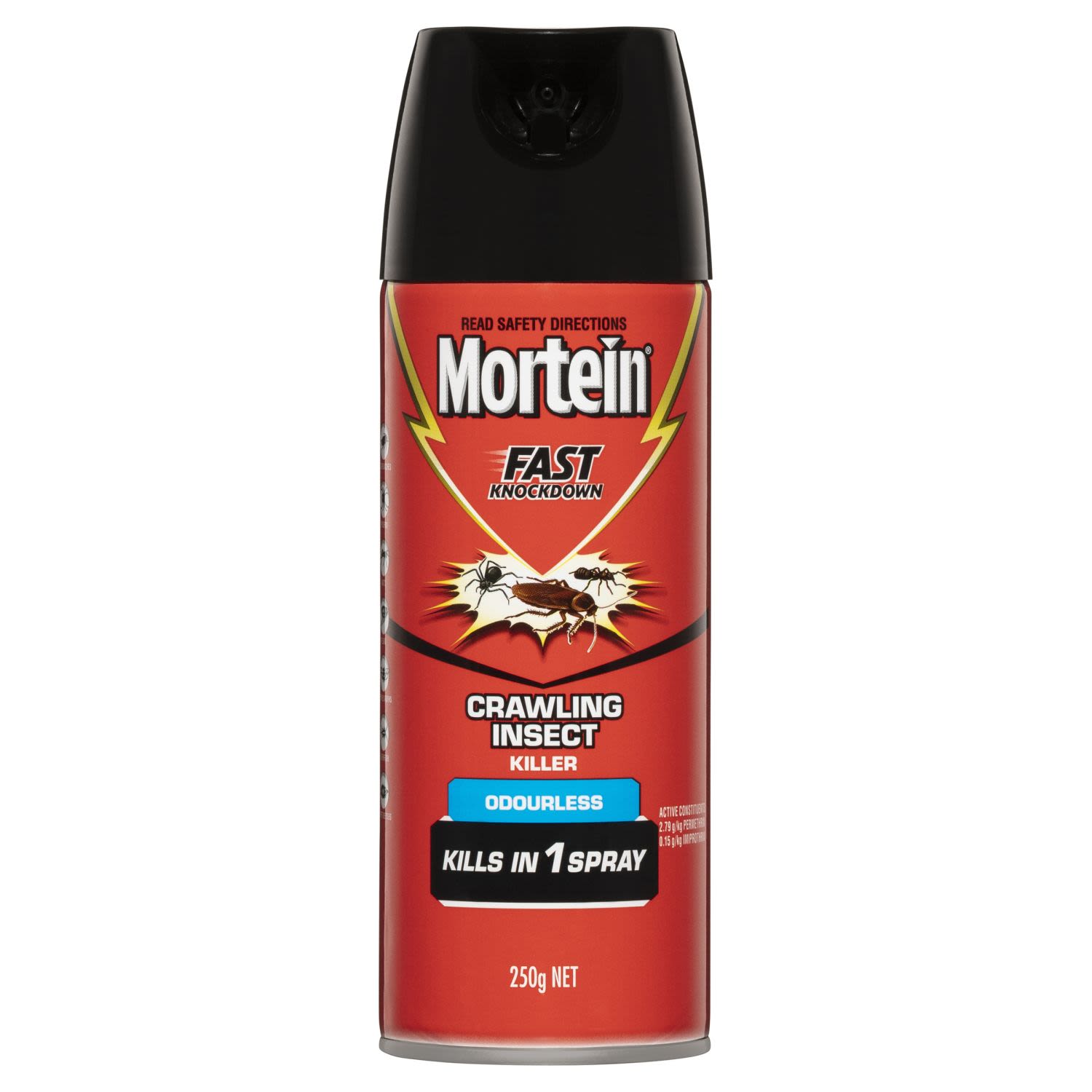 Mortein Fast Knockdown Odourless Surface Spray Crawling Insect Killer, 250 Gram
