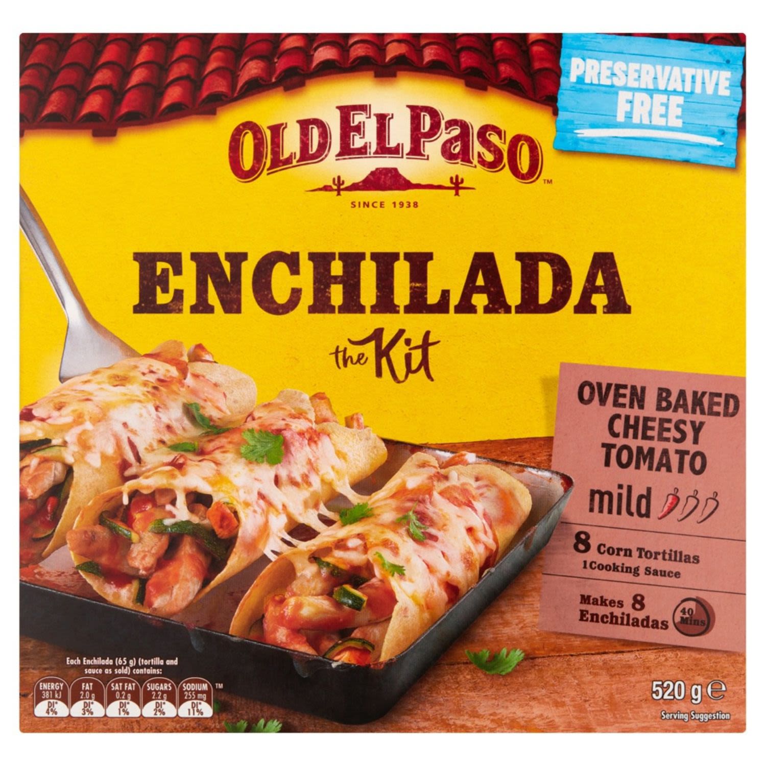 Old El Paso Enchilada Kit Mild, 8 Each