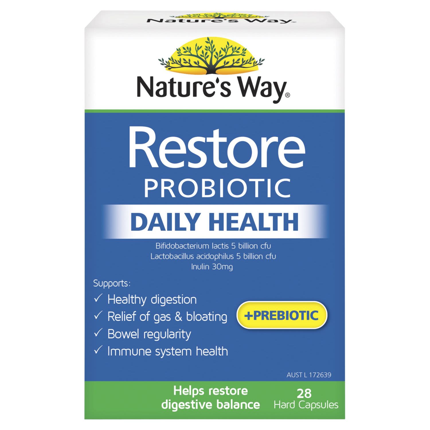 Nature's Way Restore Probiotic Daily Health, 28 Each