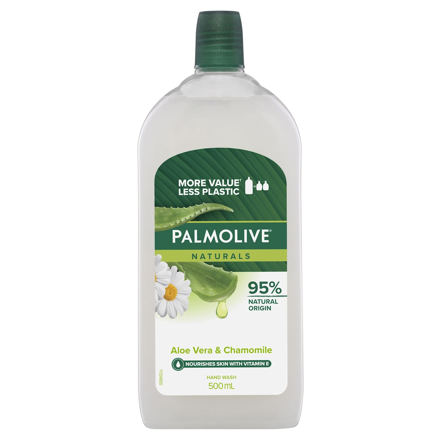 Palmolive Naturals Liquid Hand Wash Soap Aloe Vera & Chamomile with Moisturising Milk Refill & Save Recyclable