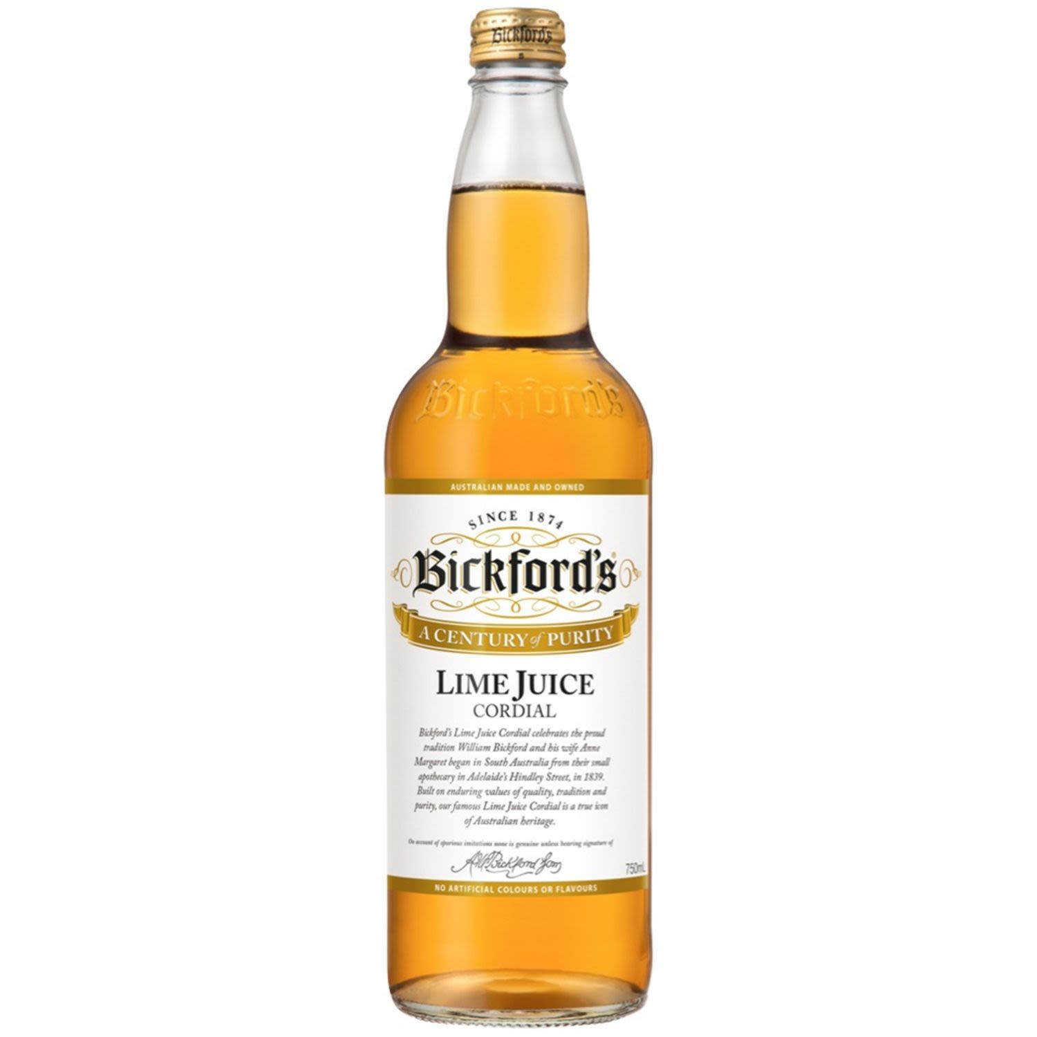 Bickford's Lime Cordial, 750 Millilitre