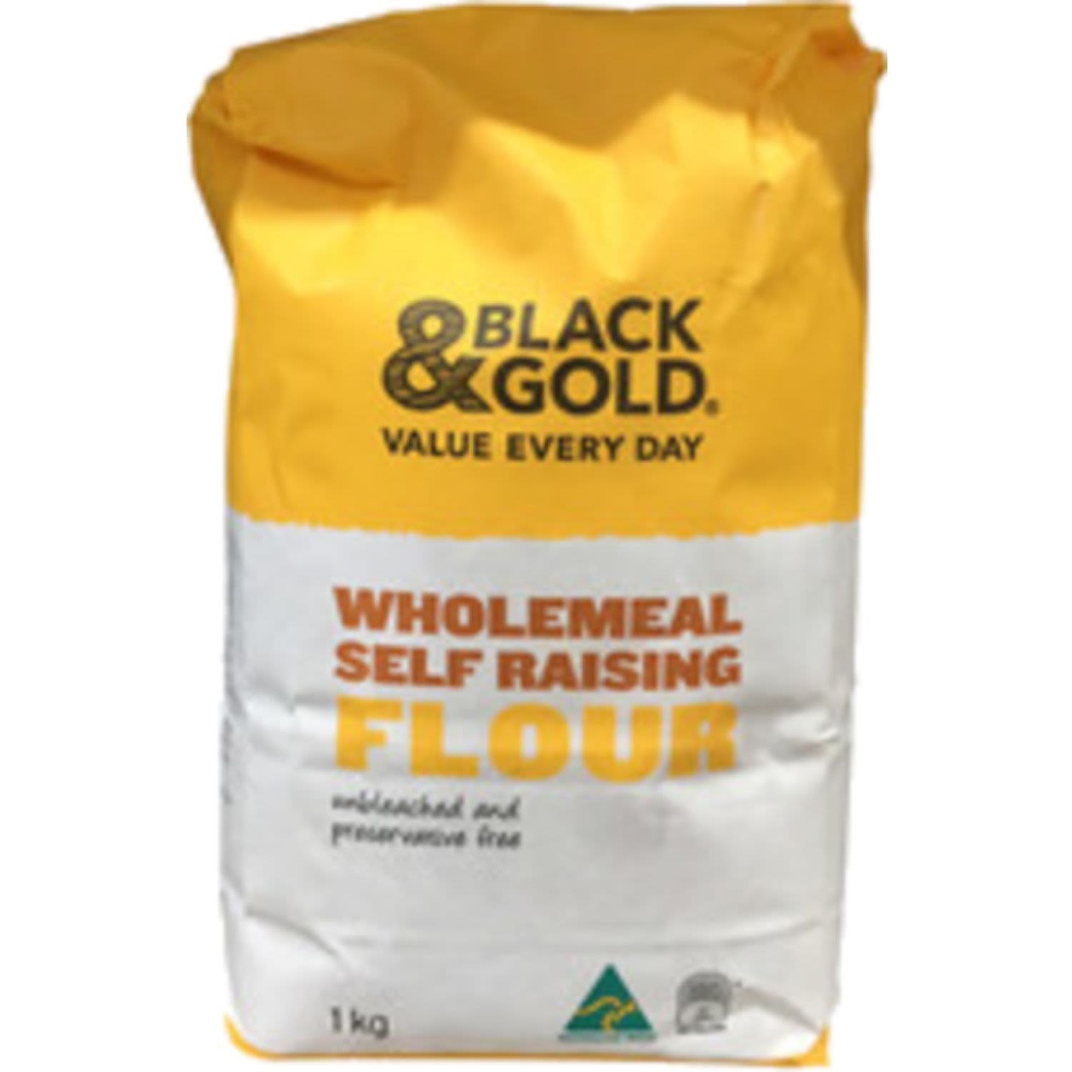 Black & Gold Flour Wholemeal Self Raising, 1 Kilogram