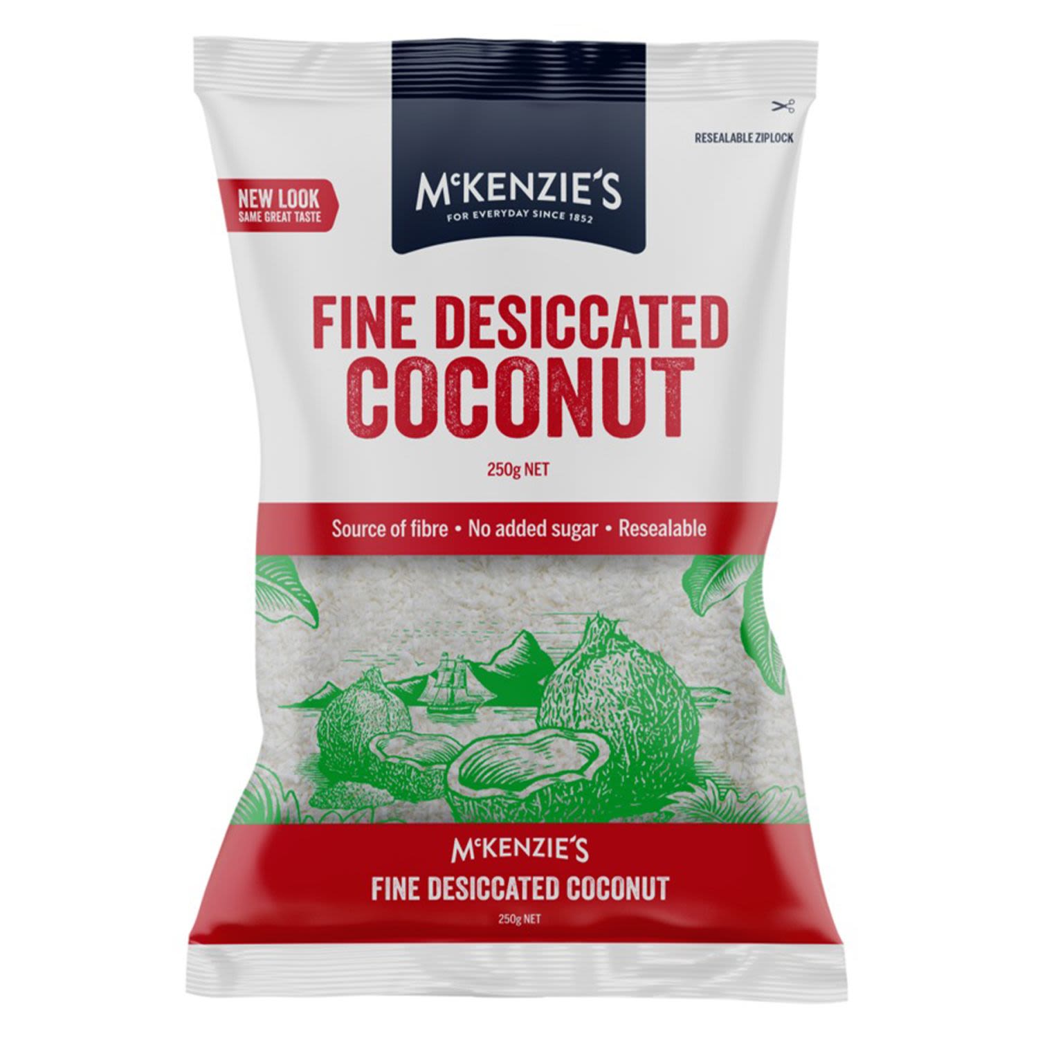 McKenzie's Fine Desiccated Coconut, 250 Gram