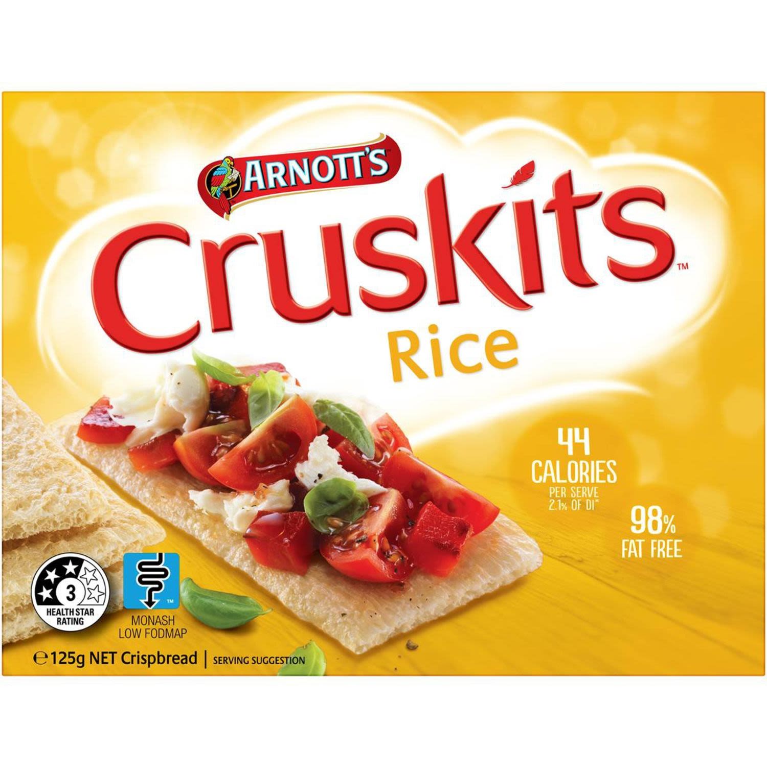 Arnott's Cruskits Rice, 125 Gram