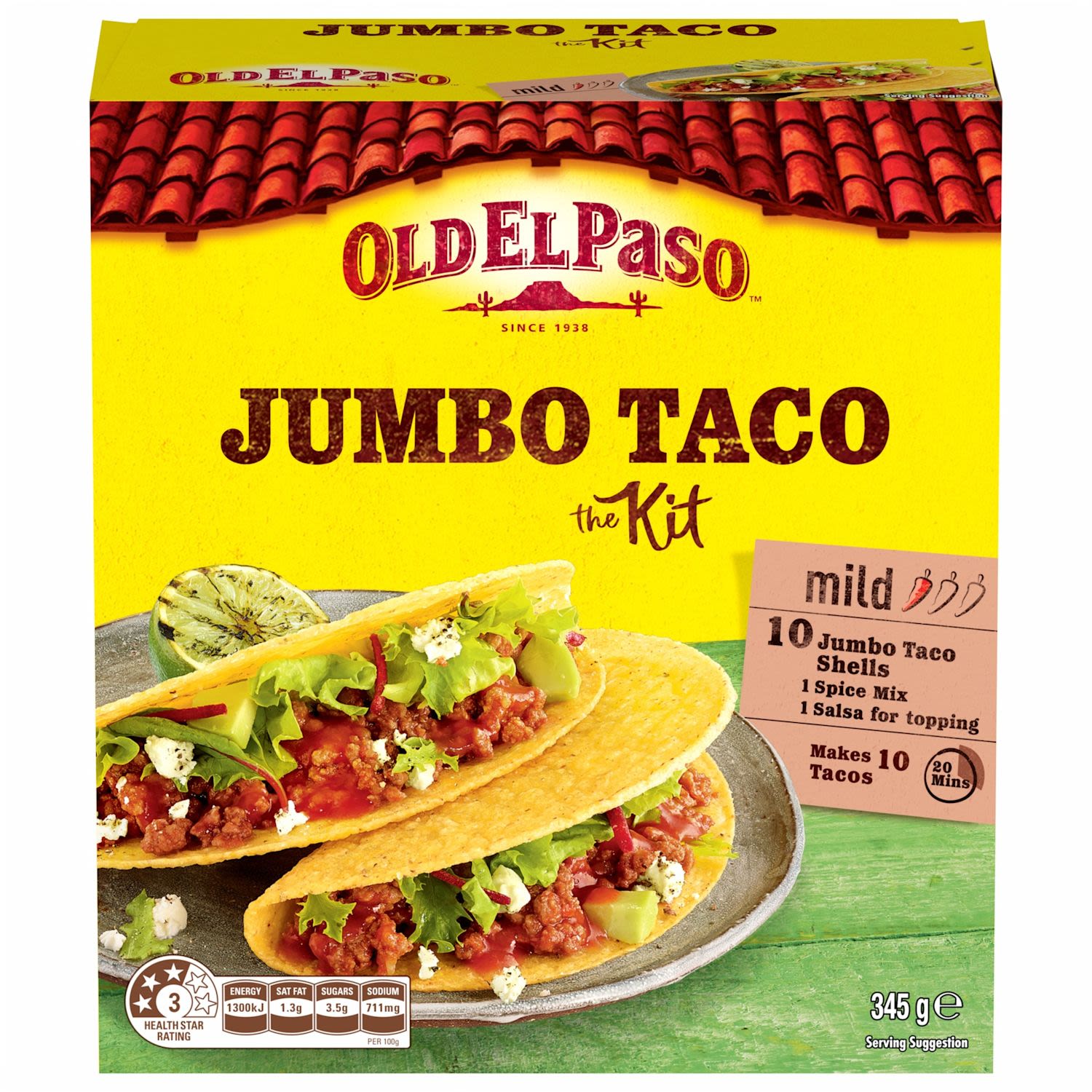 Old El Paso Mild Jumbo 10 Taco Kit