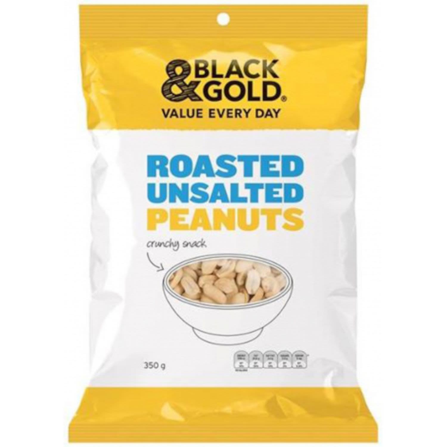 Black & Gold Peanuts Roast & Unsalted, 350 Gram