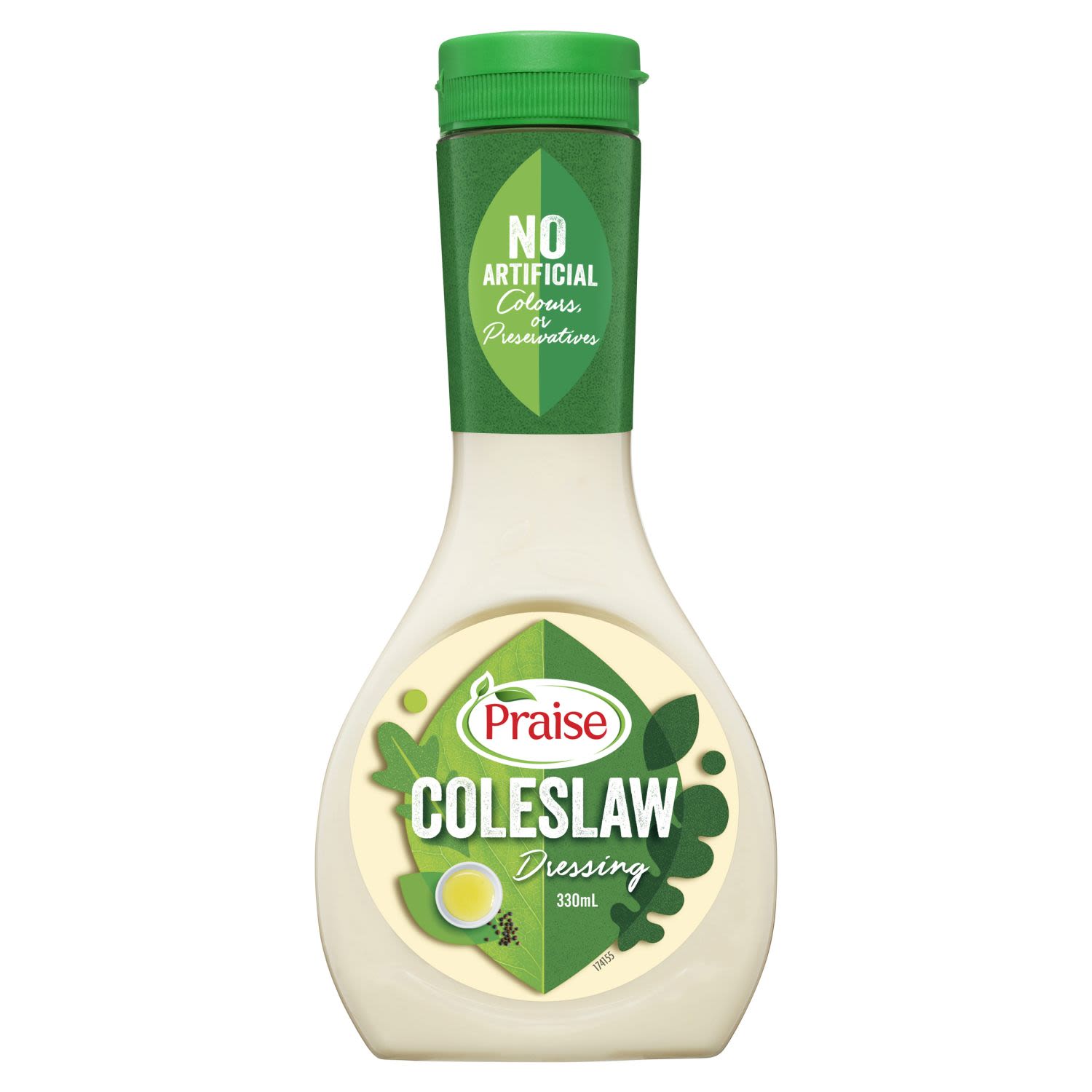 Make your coleslaw more exciting with Praise Coleslaw Dressing. it's super easy to prepare, simply drizzle through your salad and enjoy. This dressing is made from at least 55% Australian ingredients, and is free from artificial colours or preservatives.<br /> <br /><br />Allergen may be present: Egg| Soy <br /><br />Country of Origin: Made in Australia from at least 55% Australian ingredients.