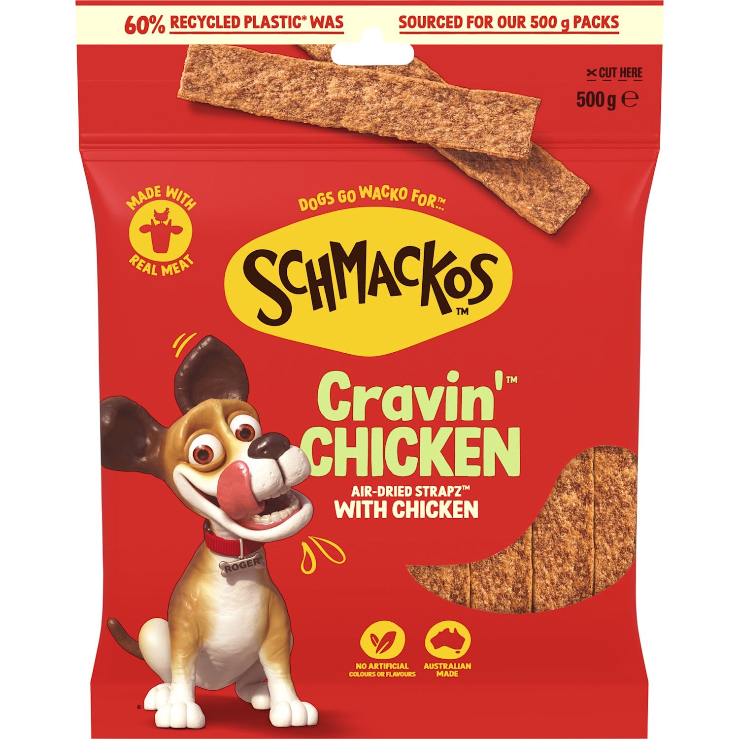 Schmackos Strapz Dog Treat Chicken Bag