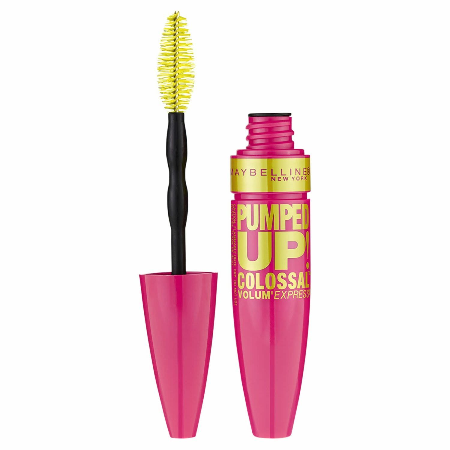 Maybelline's biggest brush and collagen formula amplify lashes with up to 16X the volume. Our double shot mascara brush volumizes with an extra shot of the plumping formula.<br /> <br />
