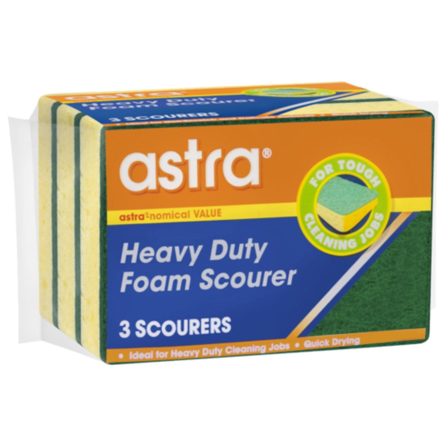 Astra Scourer Scrub Heavy Duty, 3 Each
