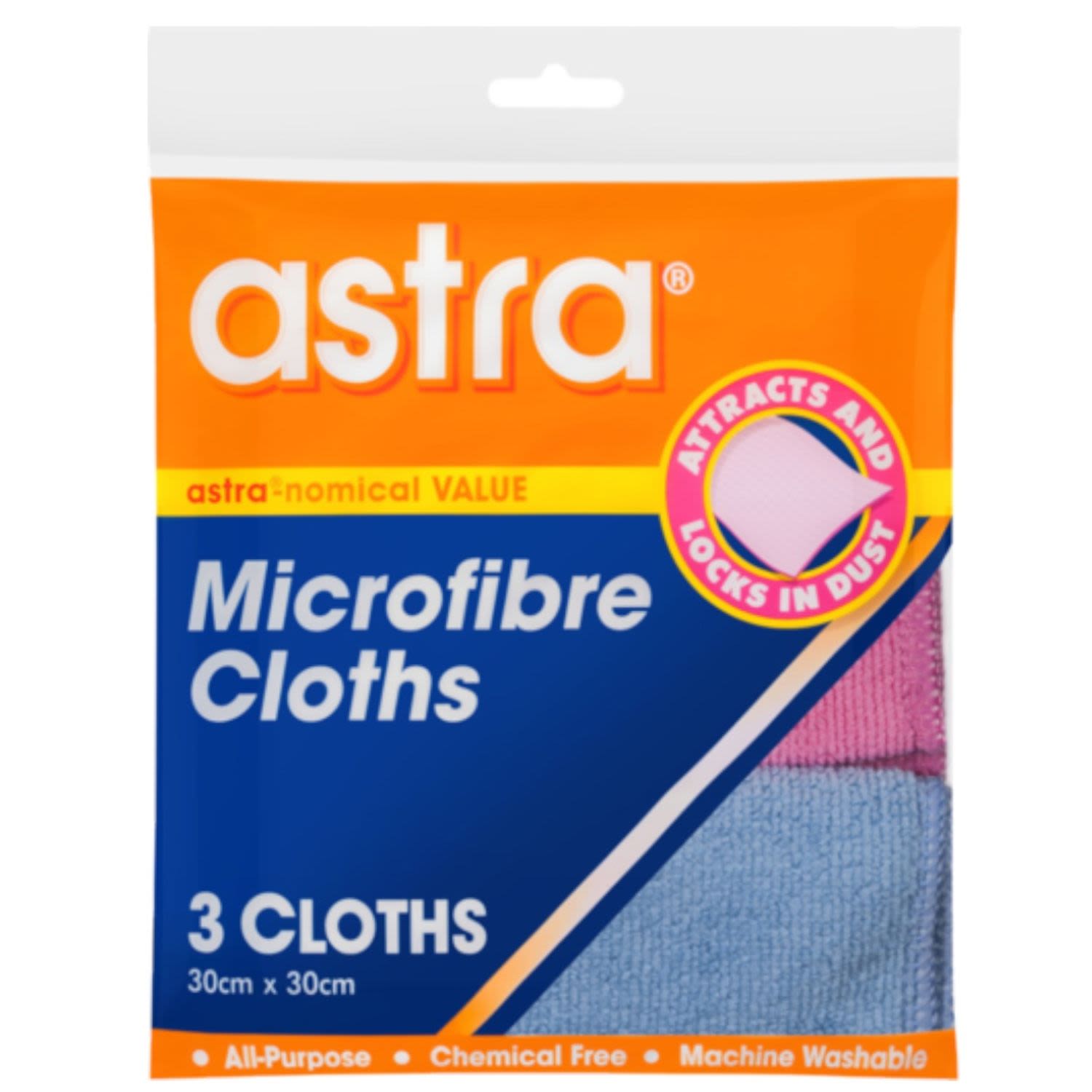 Astra Cloths Microfibre, 3 Each