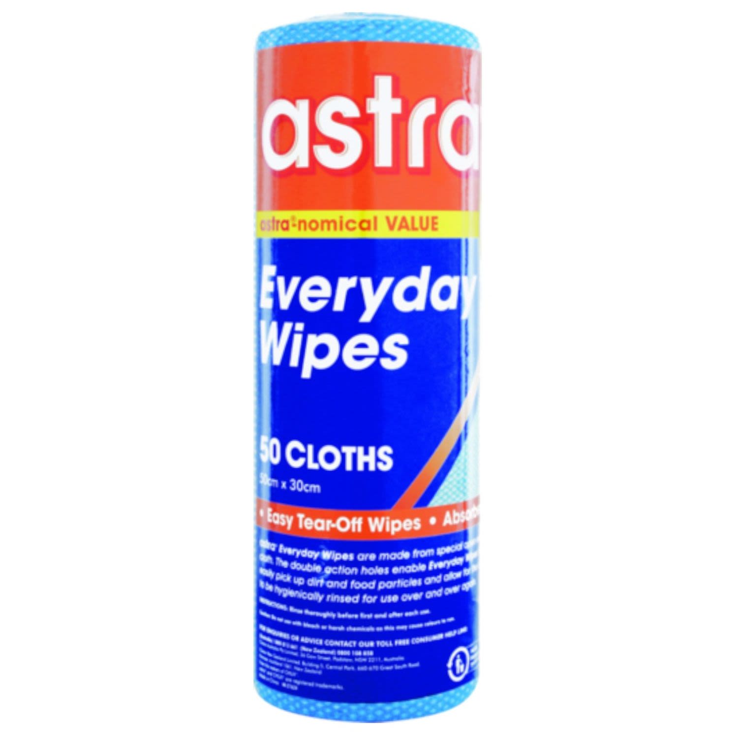 Astra Everyday Wipes, 50 Each