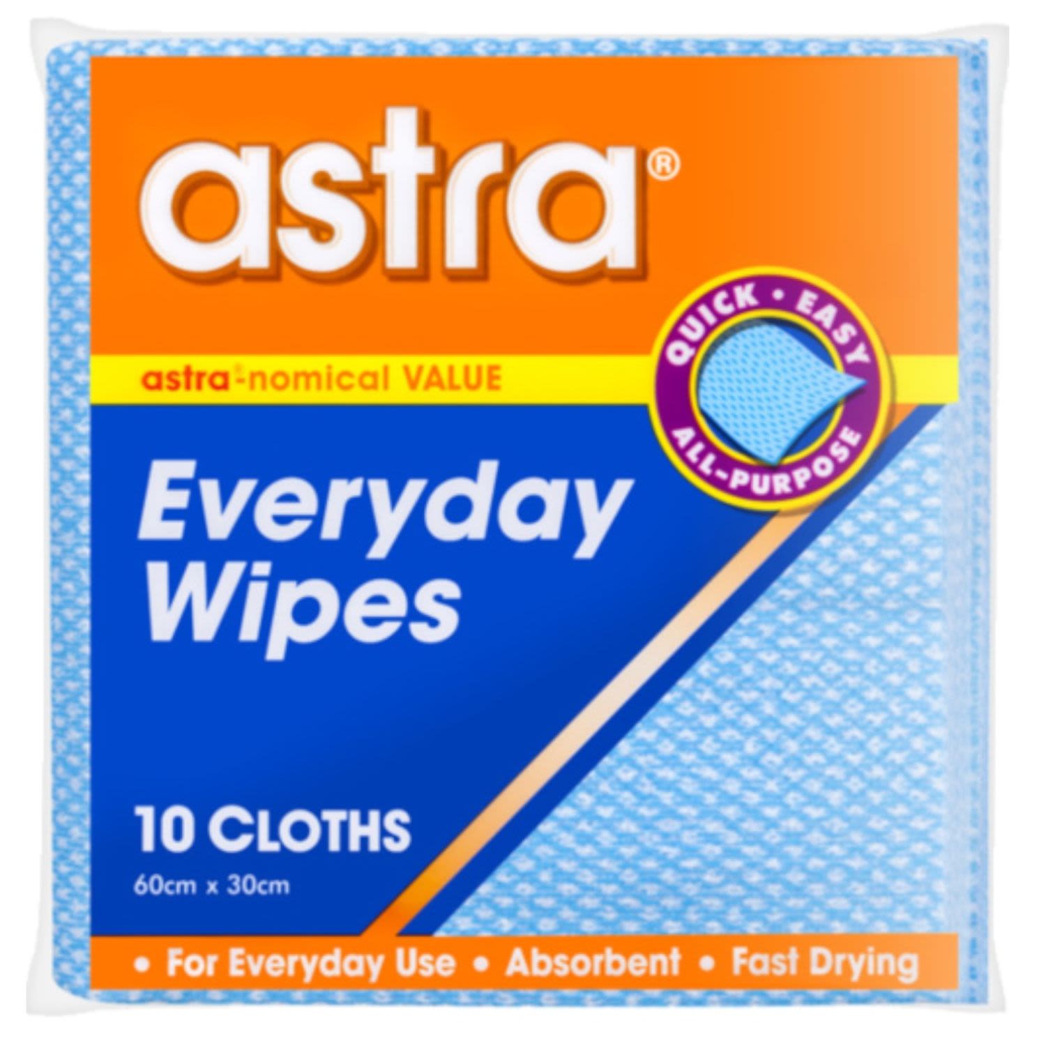 Astra Everyday Wipes, 10 Each