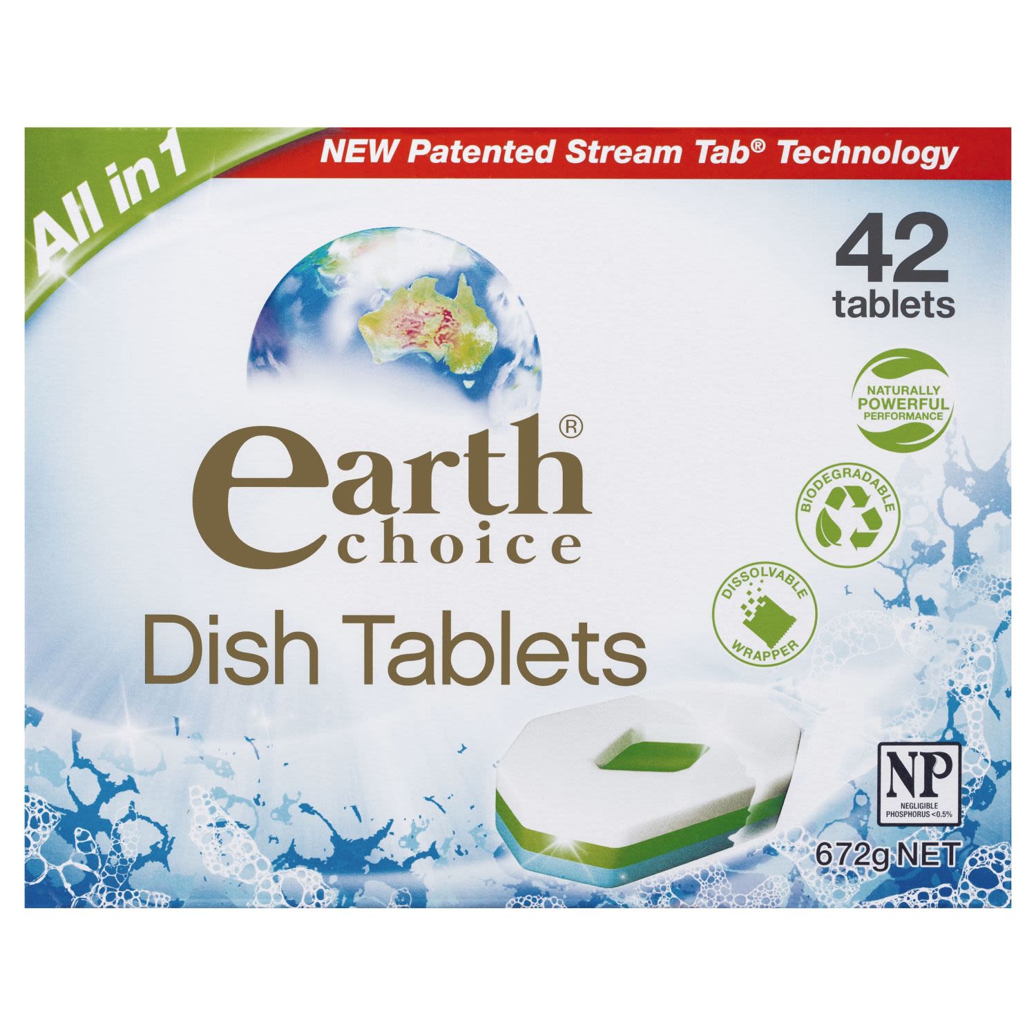 Earth Choice All In One Dish Tablets, 42 Each