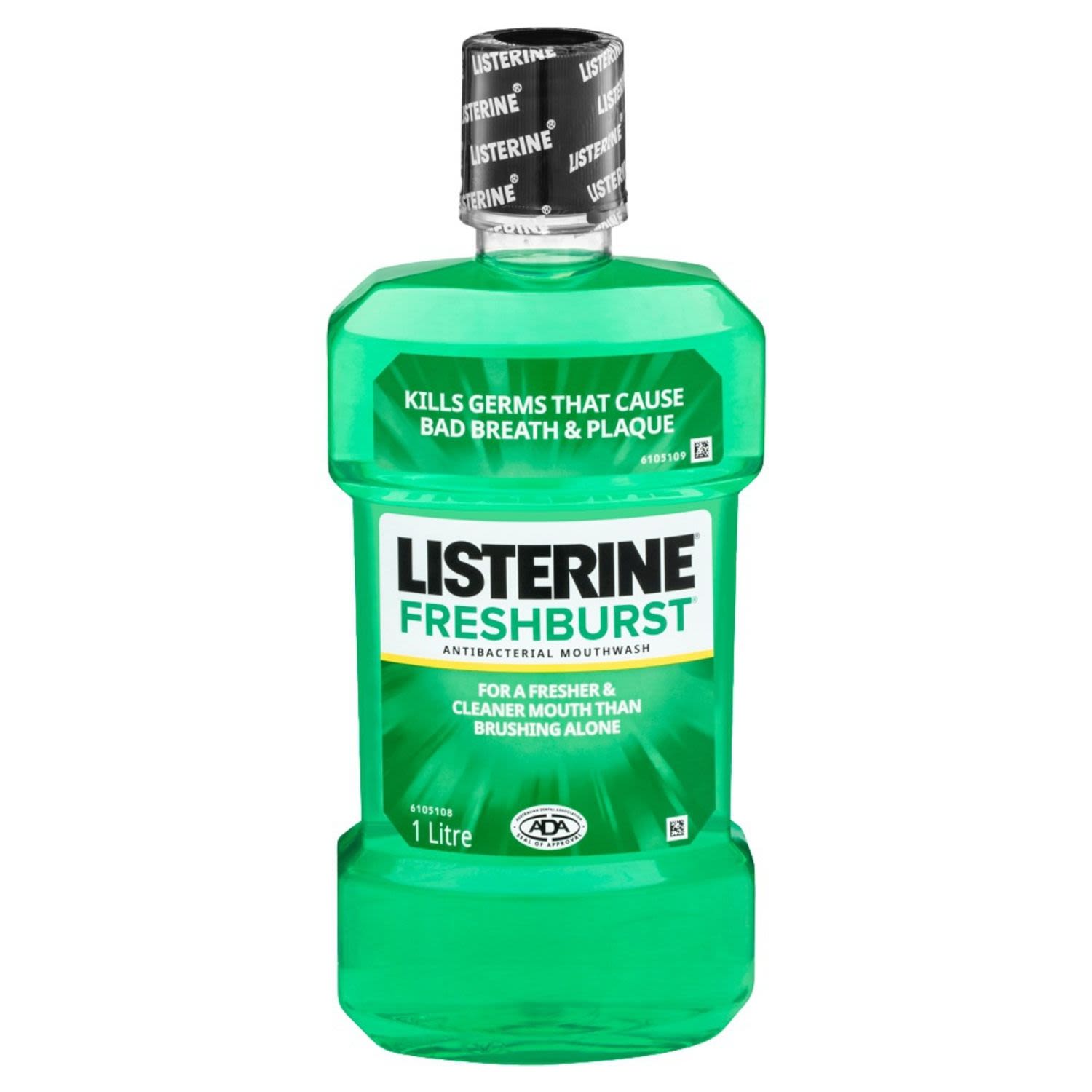 Listerine Fresh Burst Mouthwash, 1 Litre