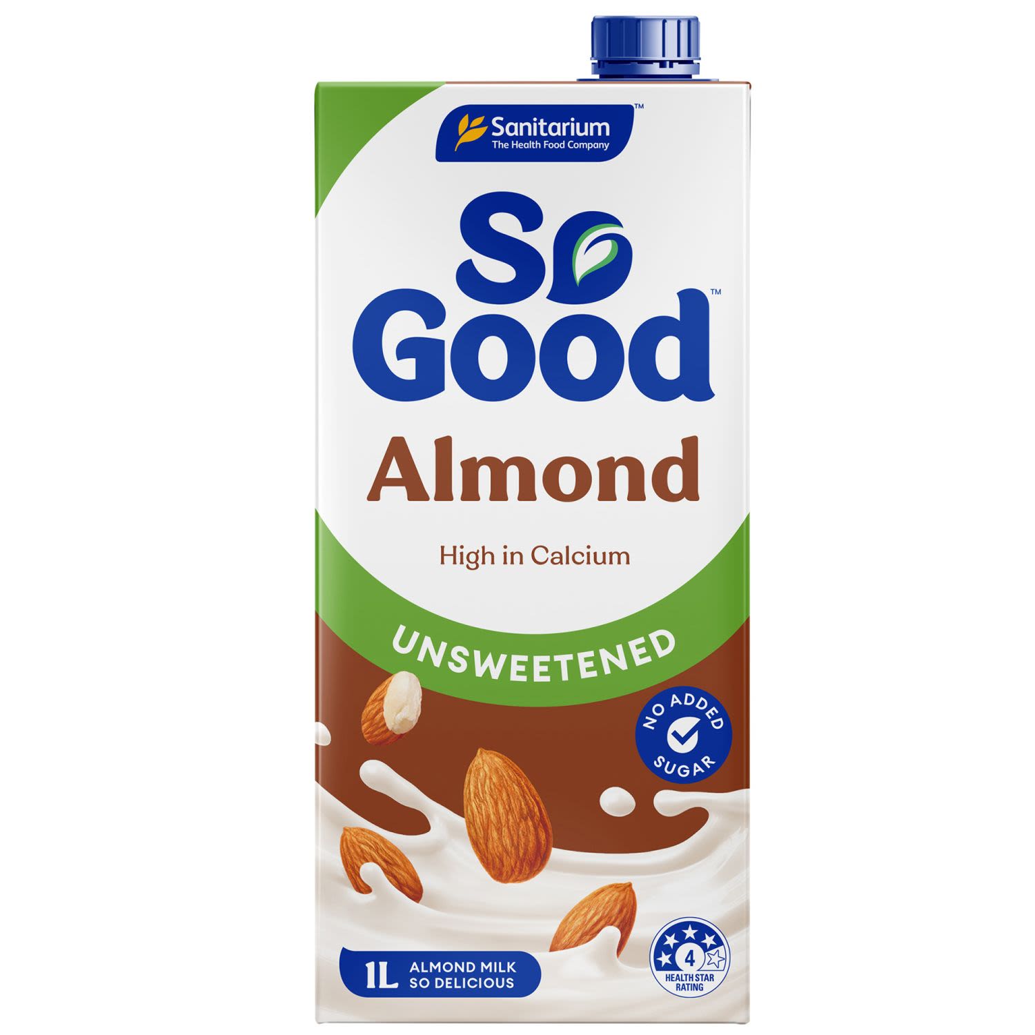 Sanitarium So Good Long Life Unsweetened Almond Milk, 1 Litre