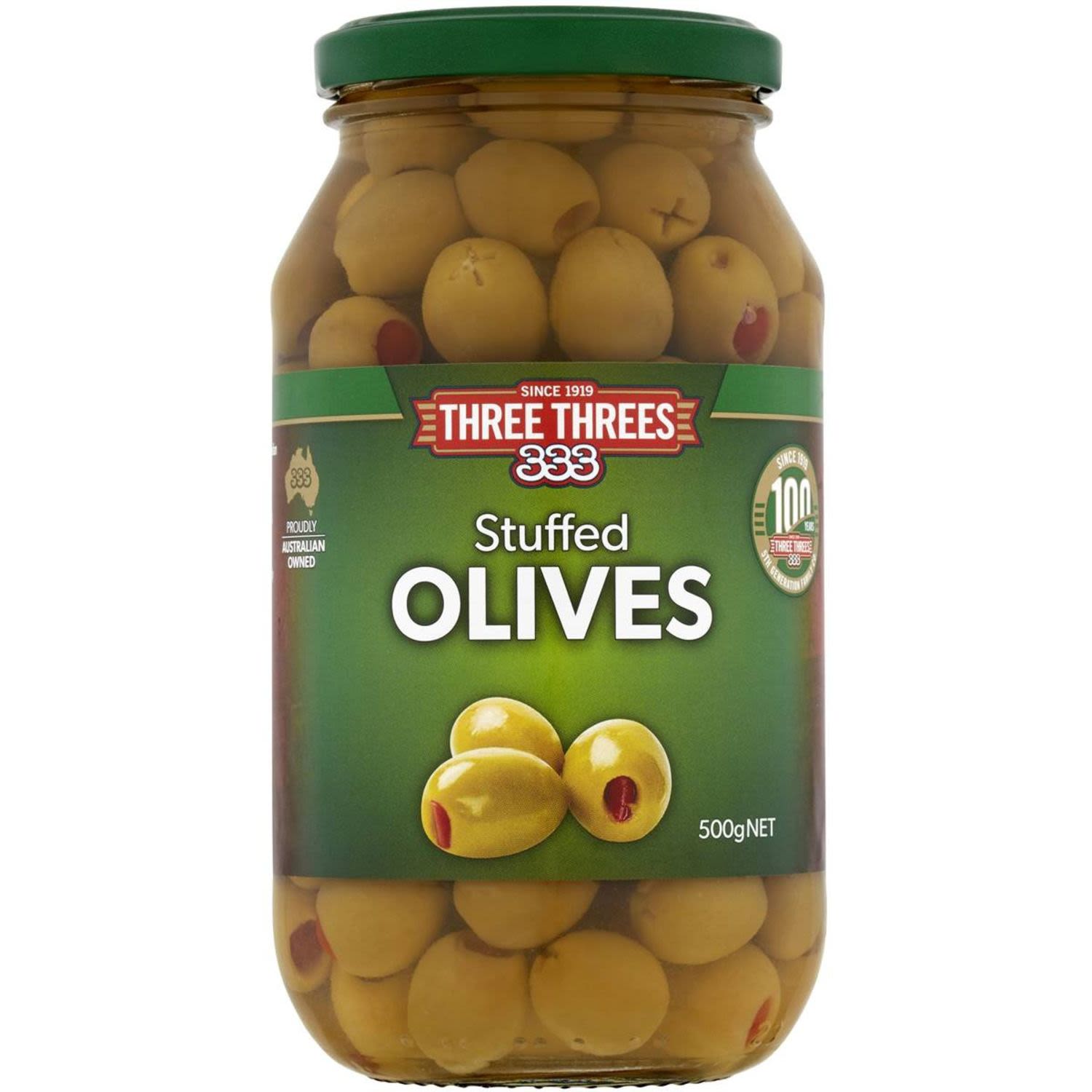 Three Threes Olives Stuffed