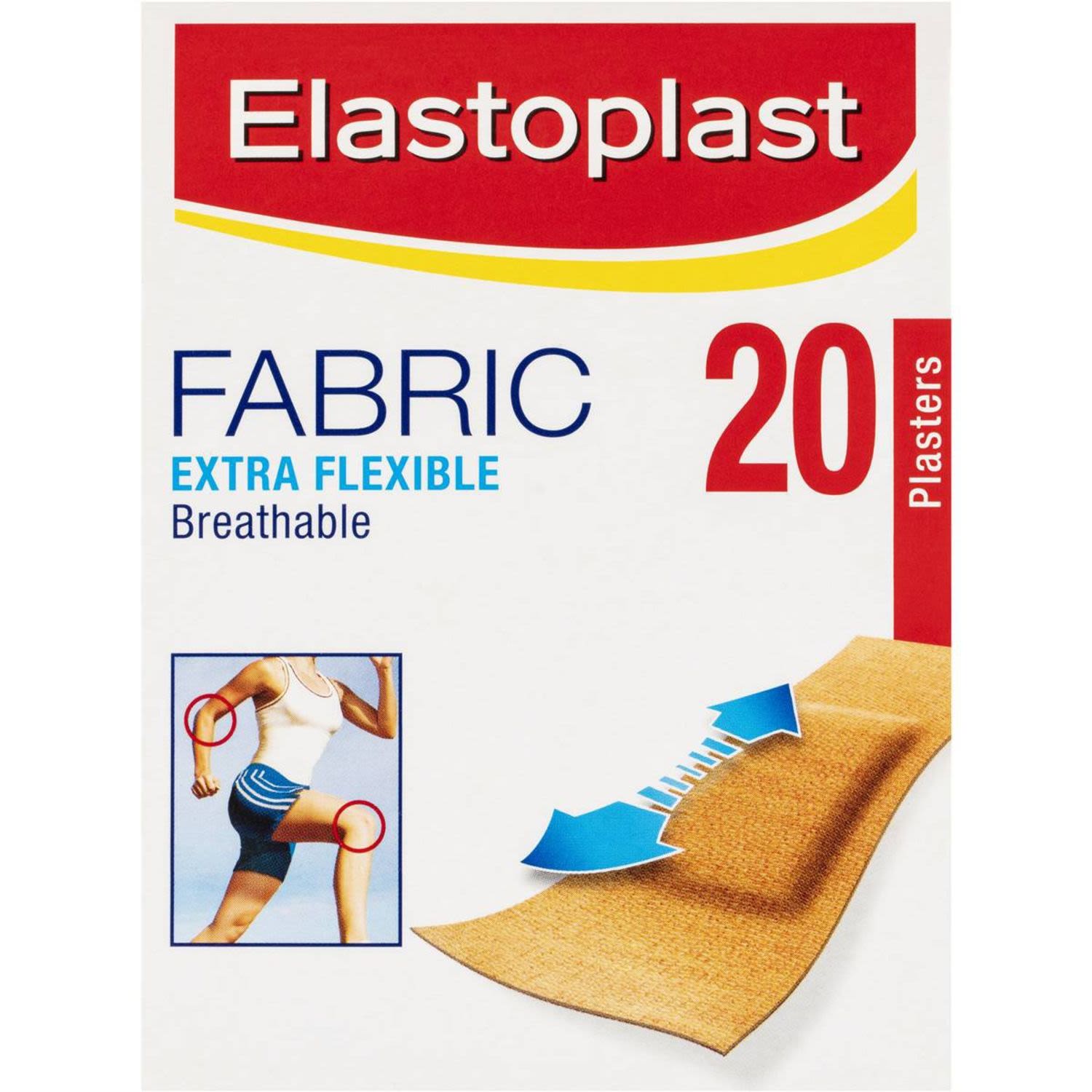 Elastoplast Fabric Plasters Extra Flexible, 20 Each